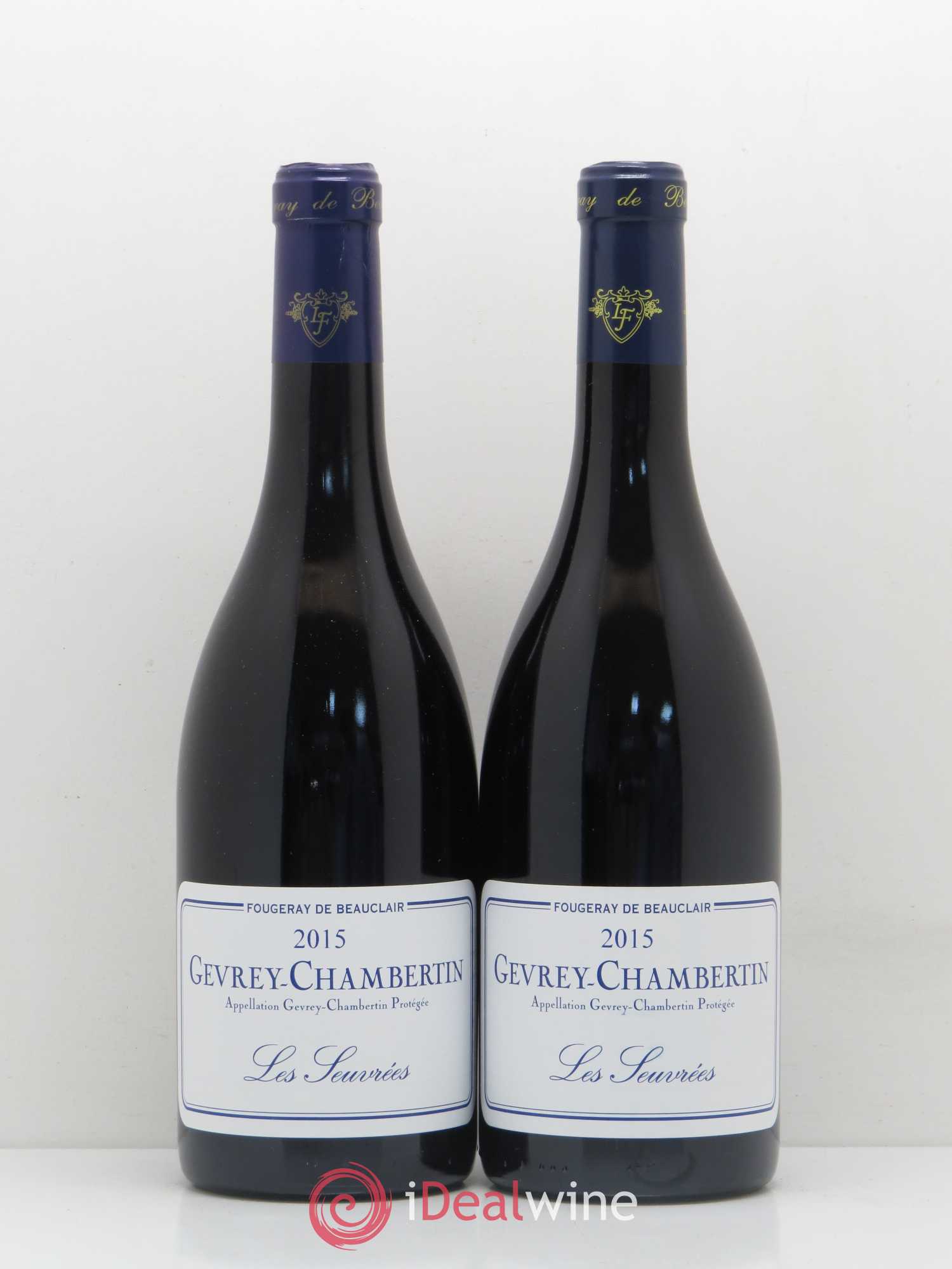 Gevrey-Chambertin Les Seuvrées Domaine Fougeray de Beauclair (sans prix de réserve) 2015 - Posten von 2 Flaschen - 0