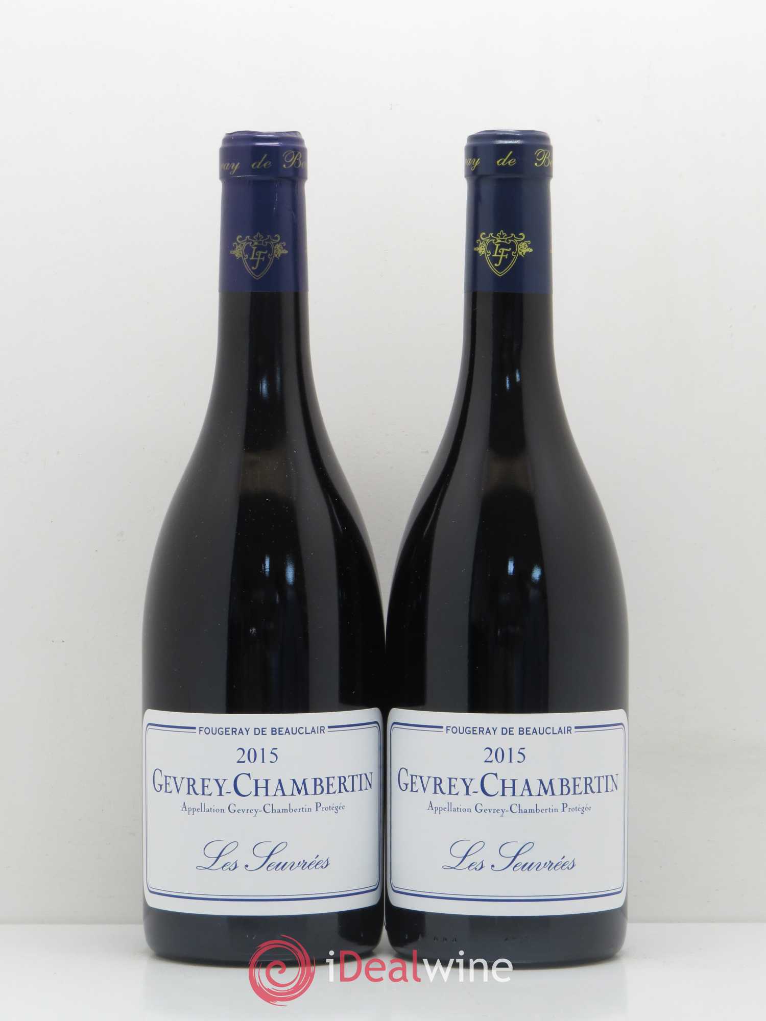 Gevrey-Chambertin Les Seuvrées Domaine Fougeray de Beauclair (sans prix de réserve) 2015 - Posten von 2 Flaschen - 0