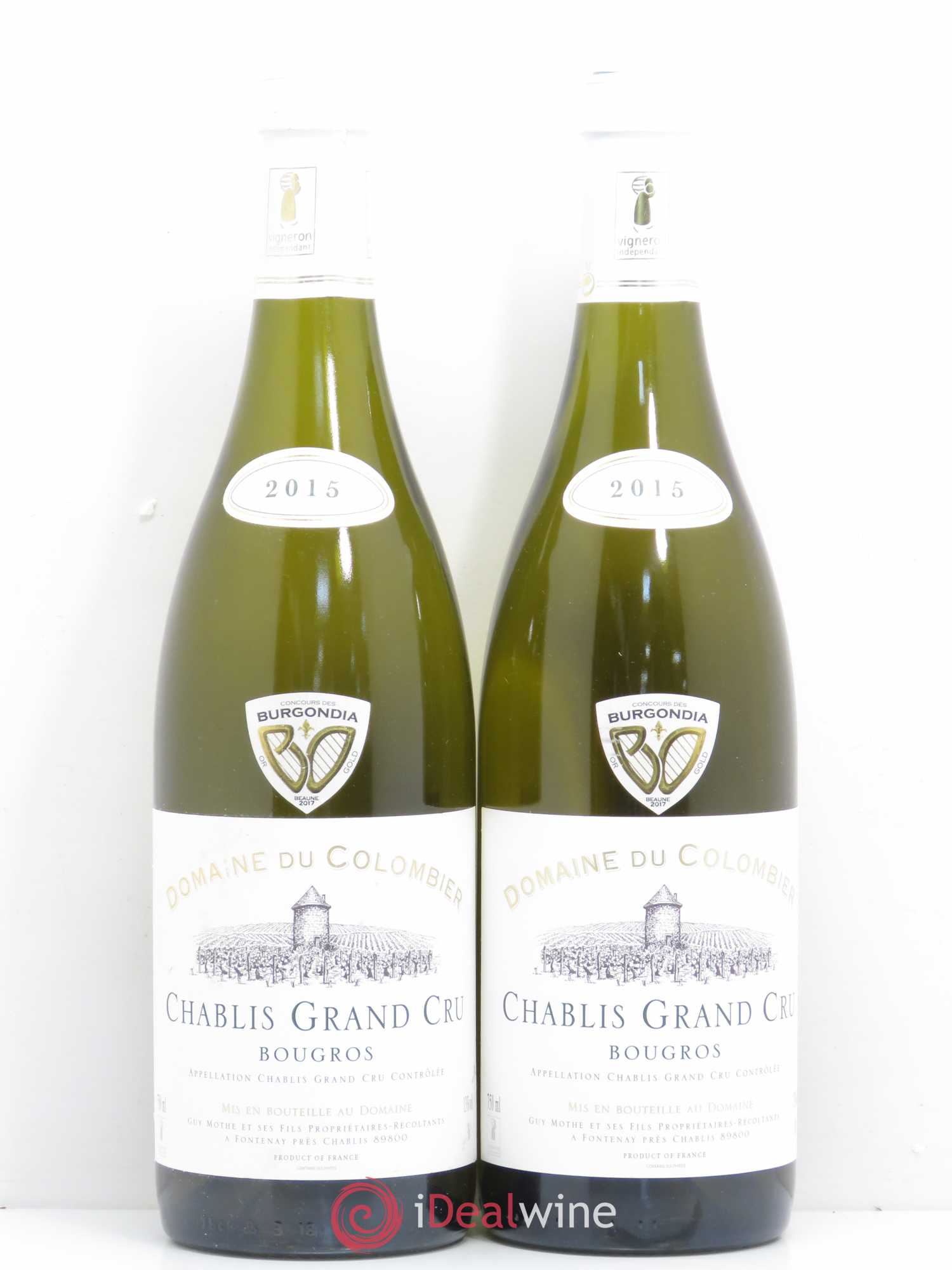 Chablis Grand Cru Bougros Domaine du Colombier 2015 - Posten von 2 Flaschen - 0