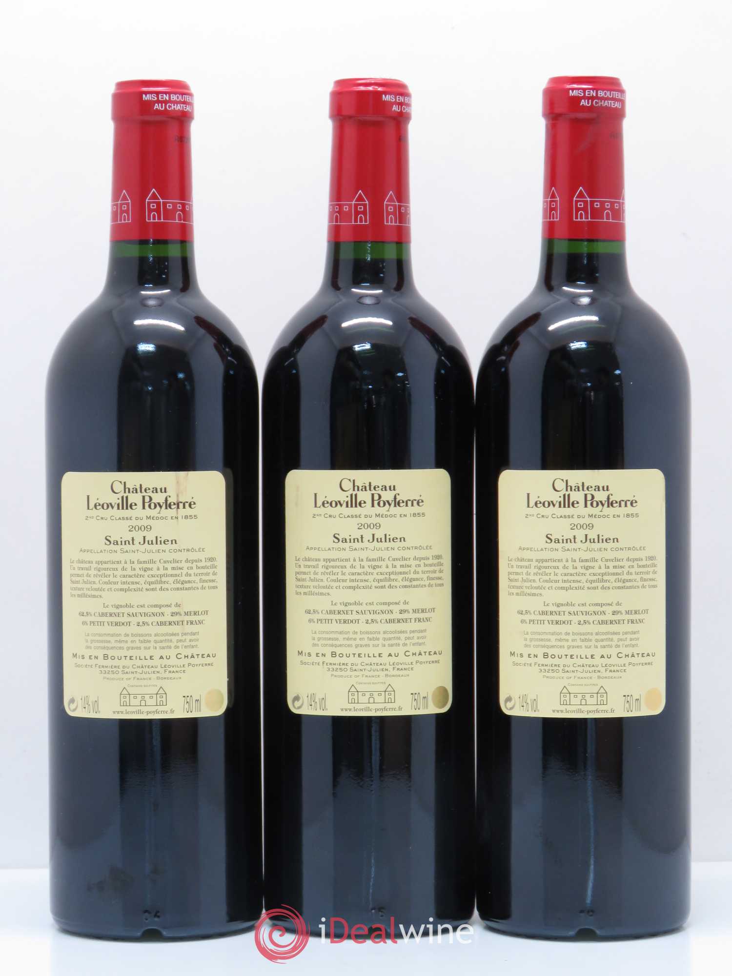 Château Léoville Poyferré 2ème Grand Cru Classé 2009 - Lot de 6 bouteilles - 4