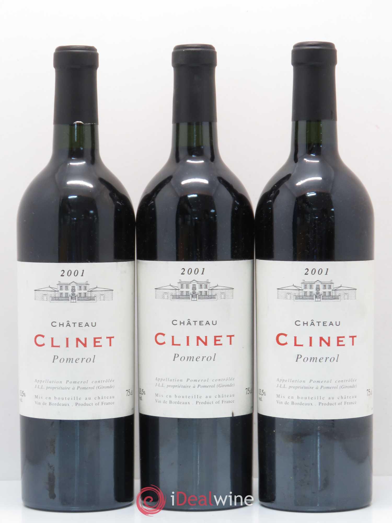 Château Clinet 2001 - Lot de 3 bouteilles - 0