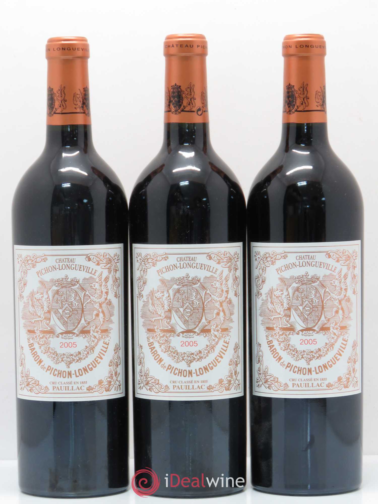 Pichon Longueville Baron 2ème Grand Cru Classé 2005 - Lot de 3 bouteilles - 0