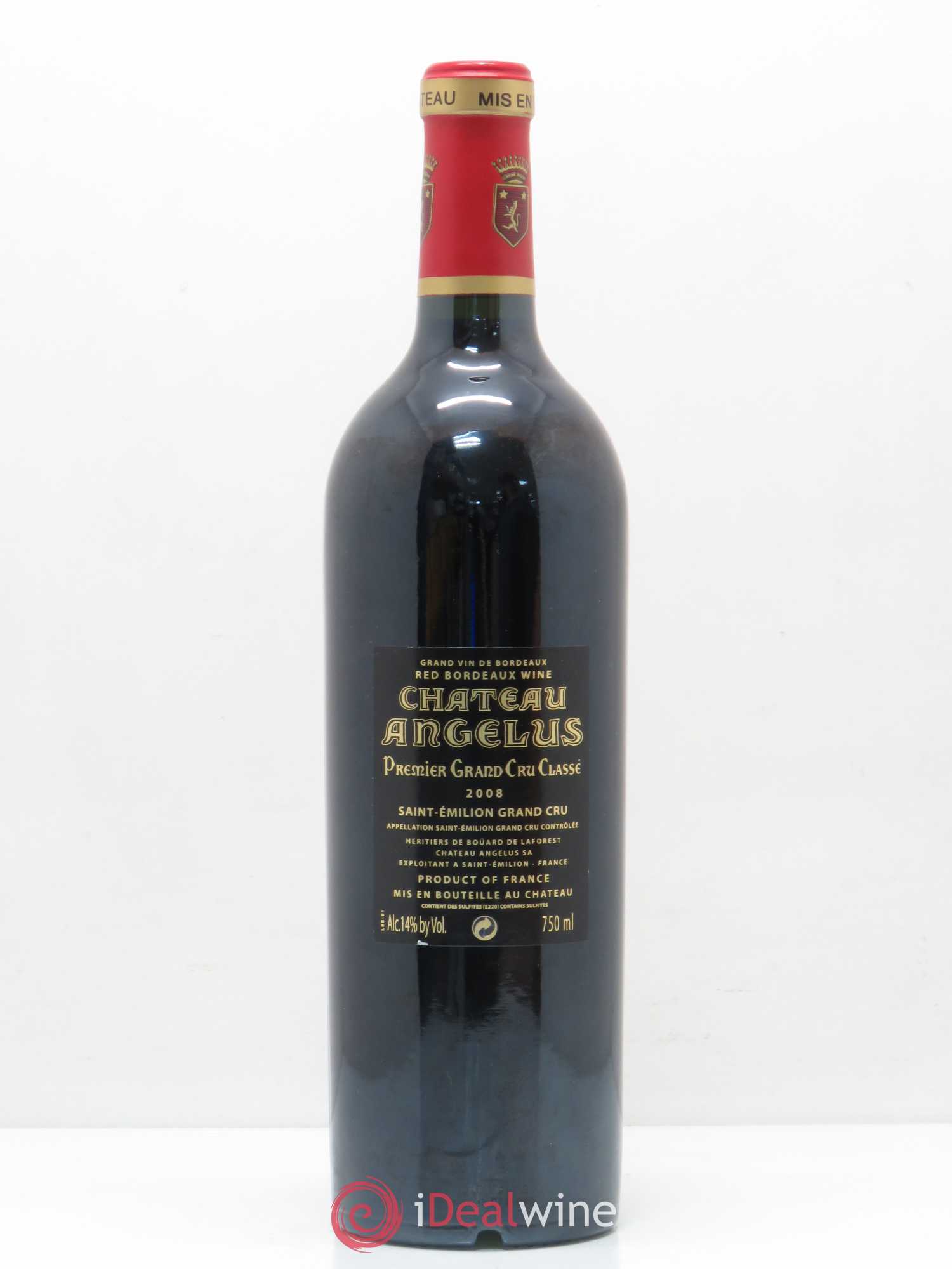 Château Angélus 1er Grand Cru Classé A 2008 - Lot de 1 bouteille - 1