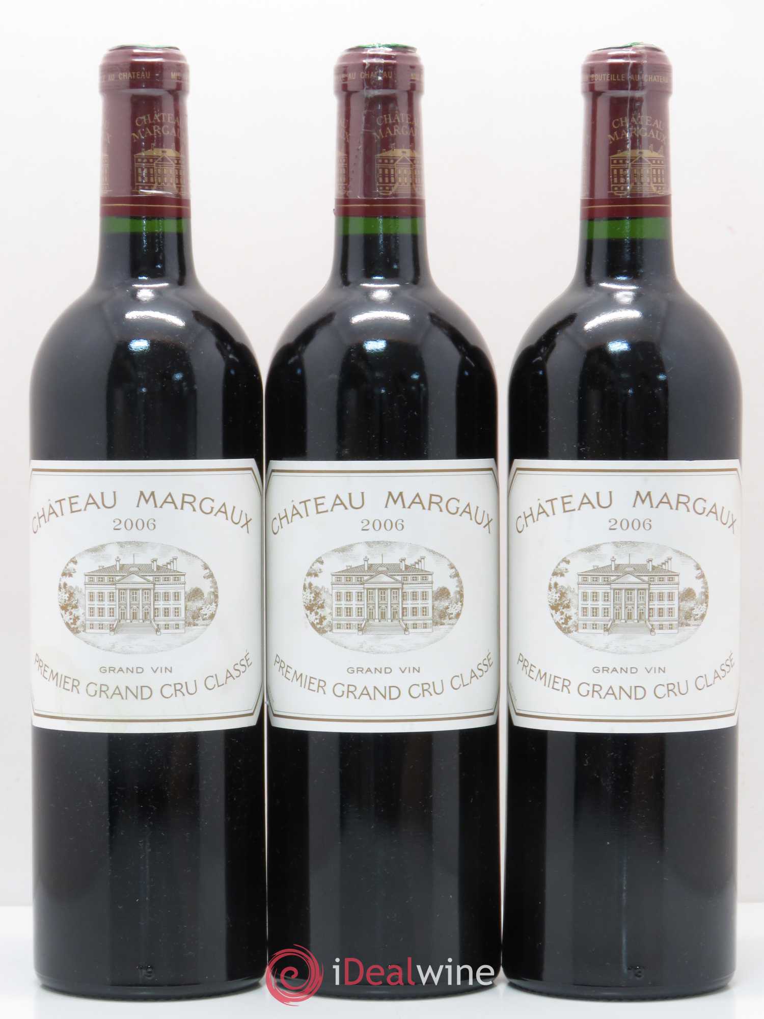 Château Margaux 1er Grand Cru Classé 2006 - Lot de 3 bouteilles - 0