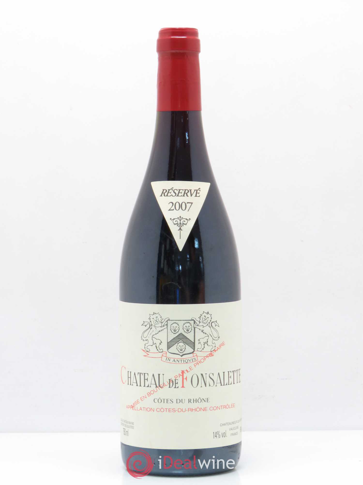 Côtes-du-Rhône Château de Fonsalette Emmanuel Reynaud 2007 - Lot de 1 bouteille - 0