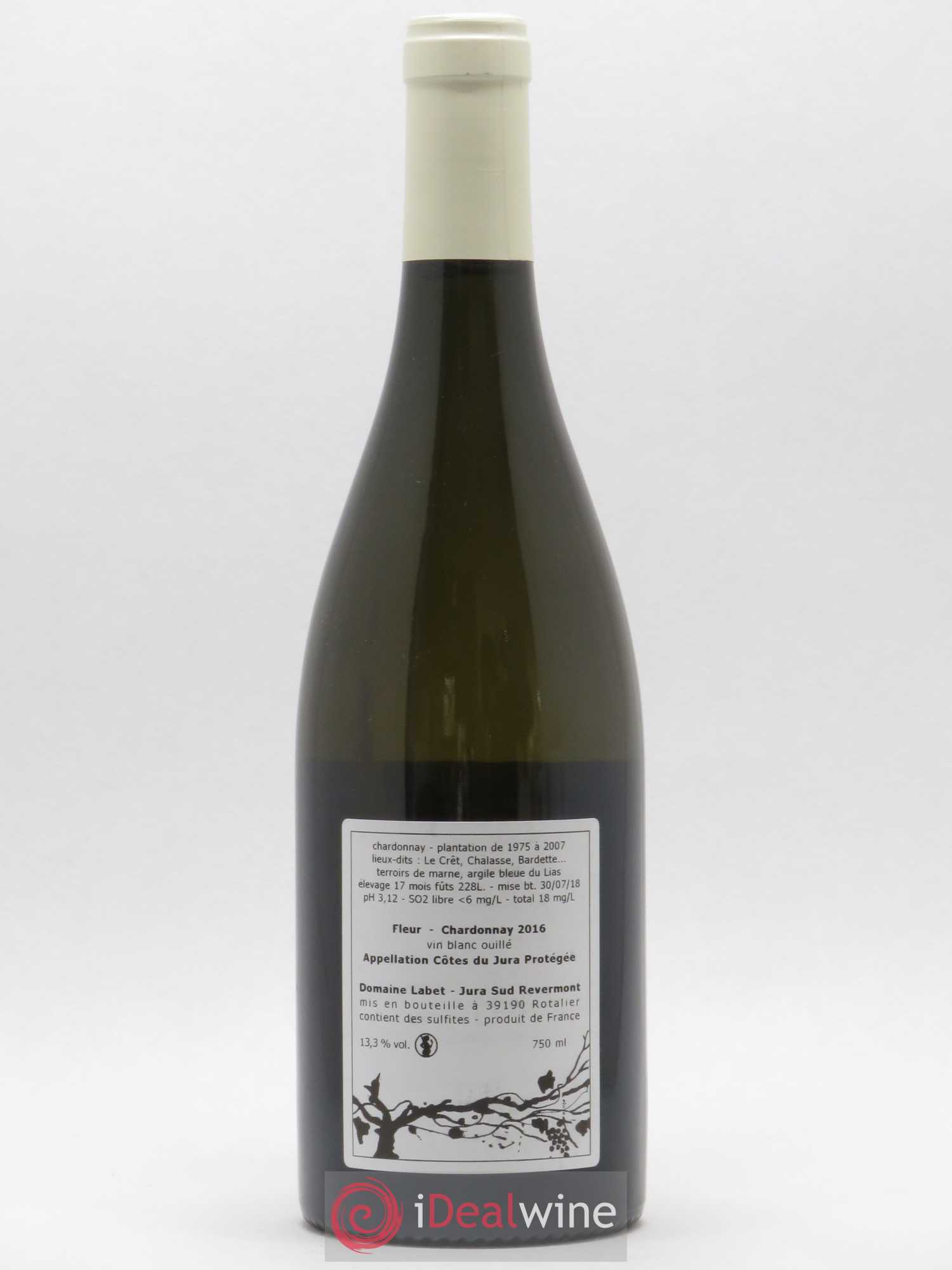 Côtes du Jura Chardonnay Fleur Romain - Julien - Charline Labet 2016 - Lot de 1 bouteille - 1