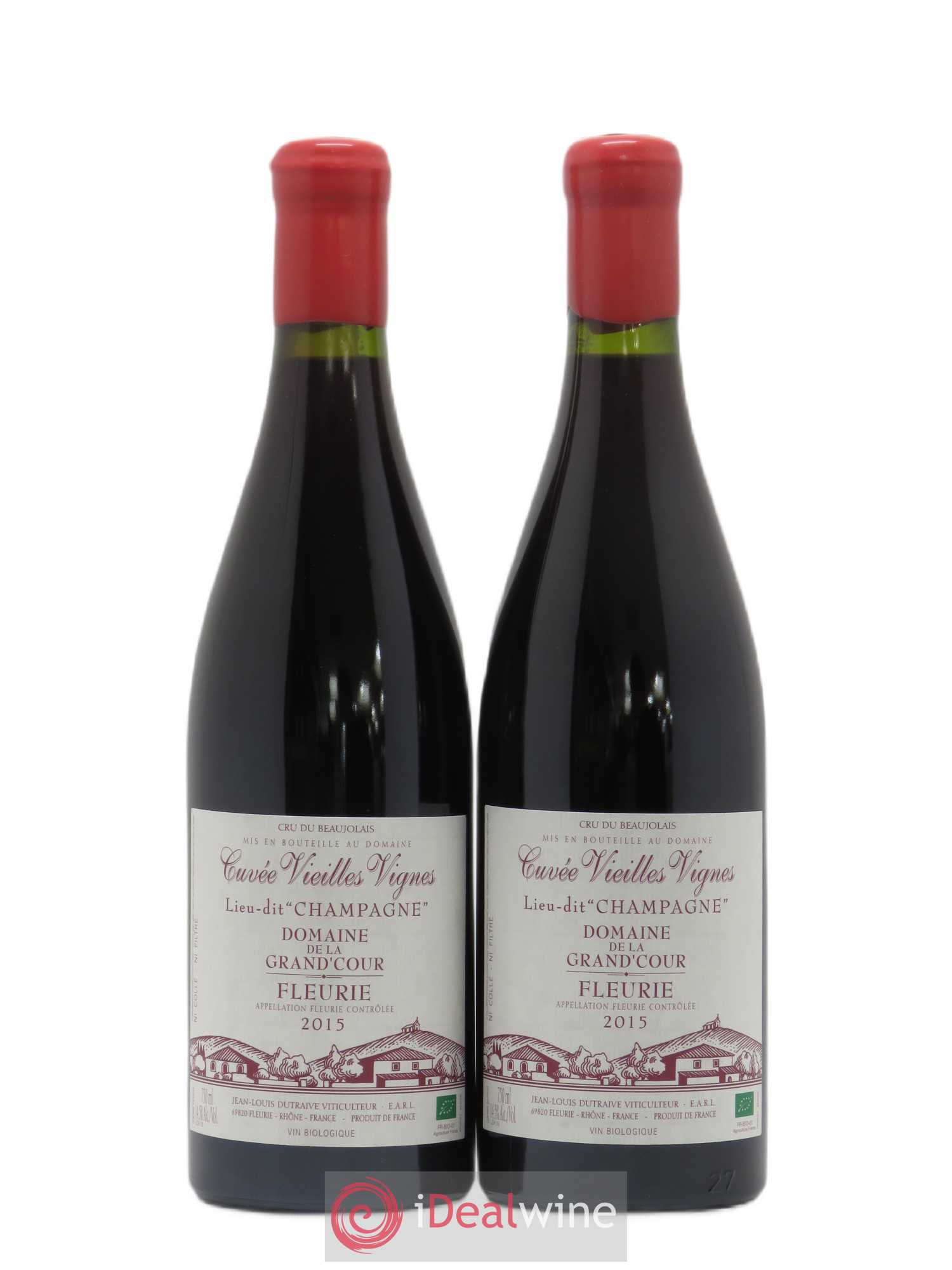 Fleurie Champagne - Cuvée Vieilles Vignes Grand'cour (Domaine de la) - Jean-Louis Dutraive 2015 - Lot de 2 bouteilles - 0