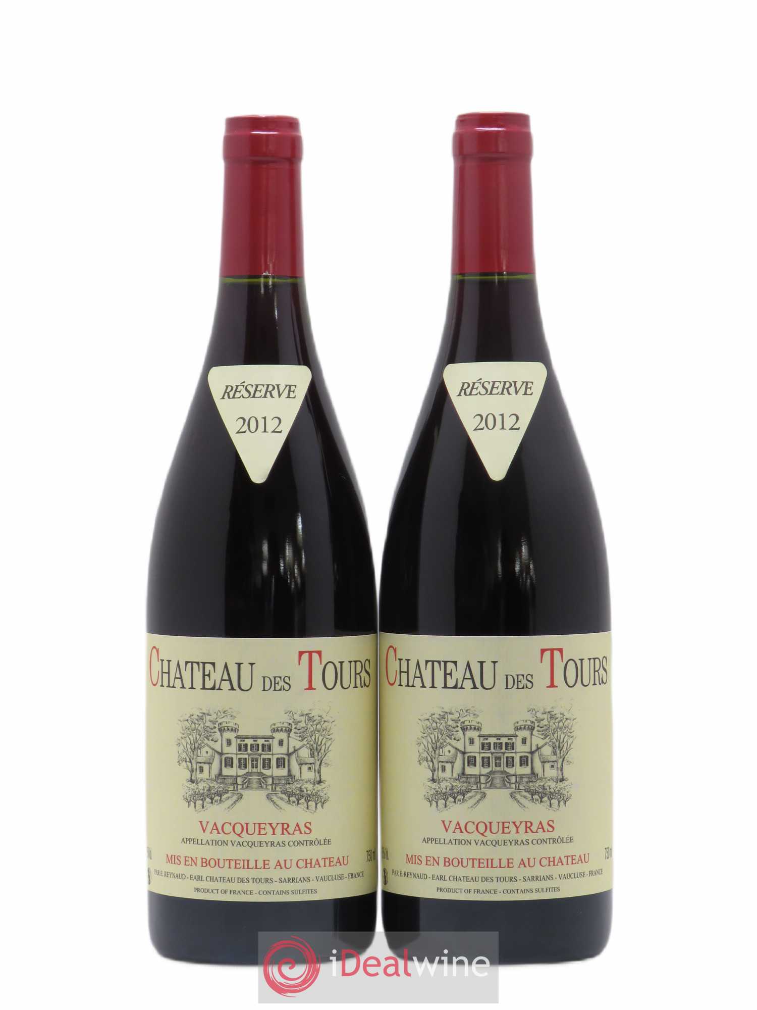 Vacqueyras Château des Tours Emmanuel Reynaud 2012 - Lot de 2 bouteilles - 0