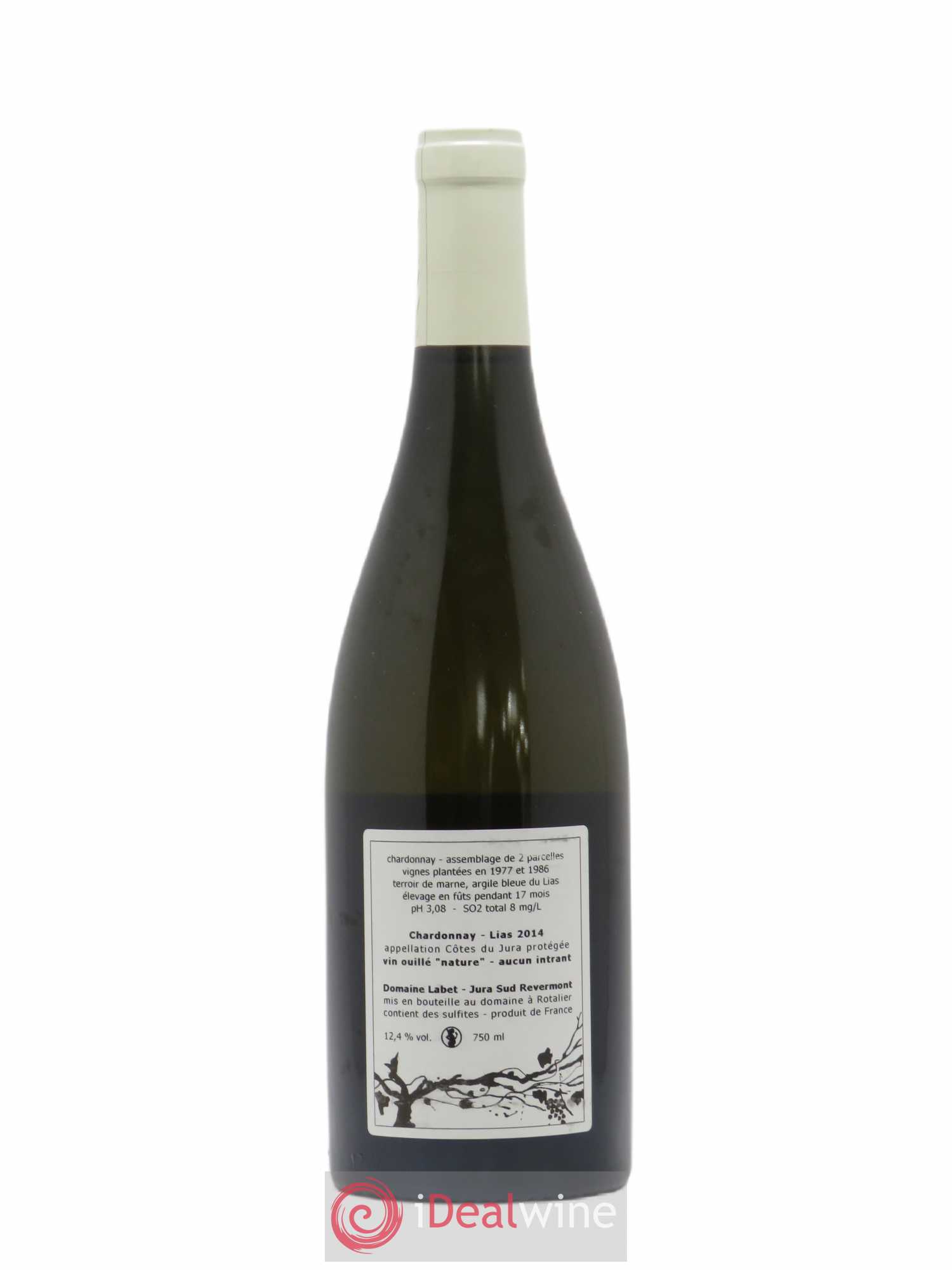 Côtes du Jura Chardonnay Lias Romain - Julien - Charline Labet 2014 - Lot de 1 bouteille - 1