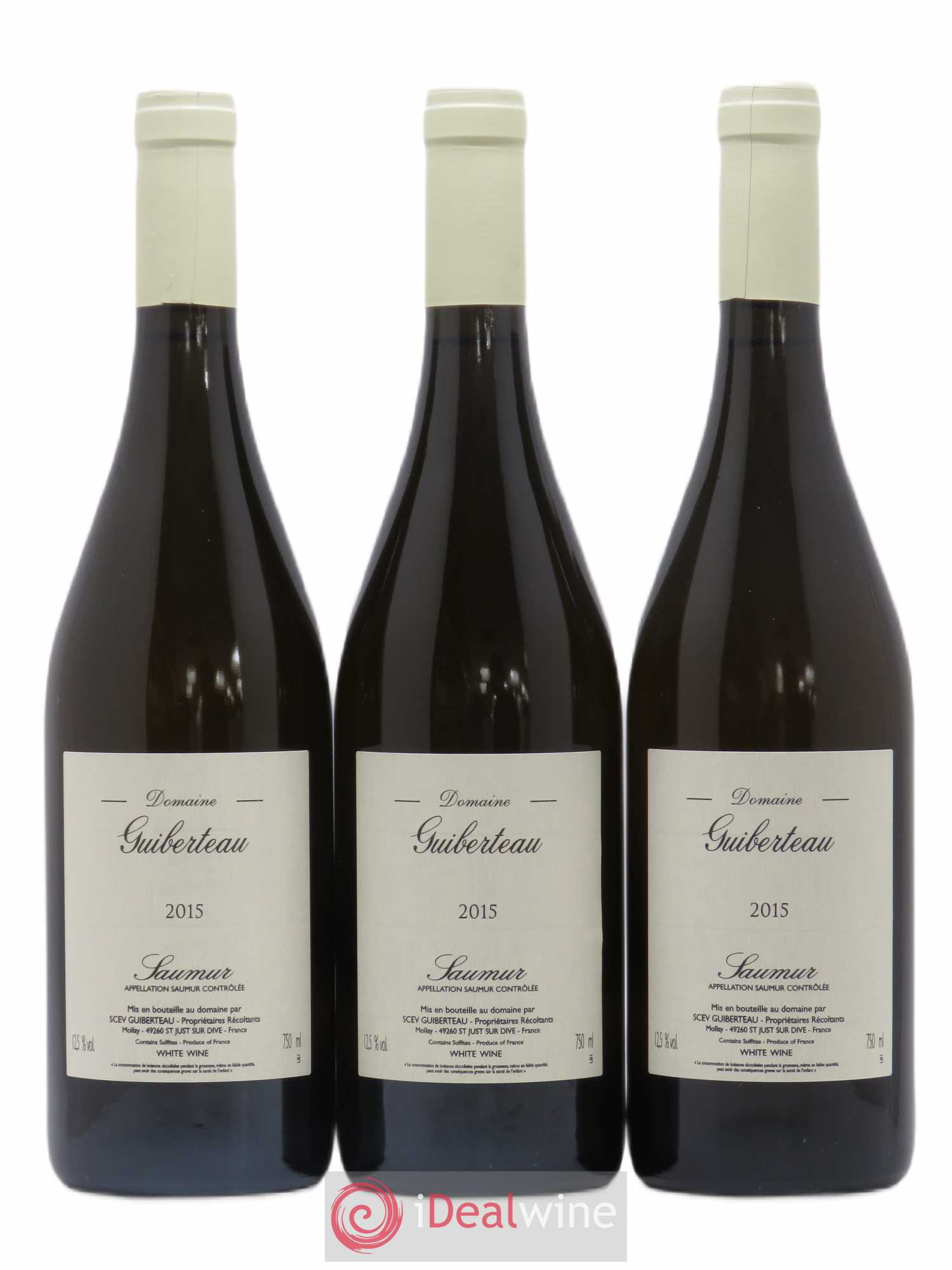Saumur Domaine Guiberteau 2015 - Lot de 3 bouteilles - 0