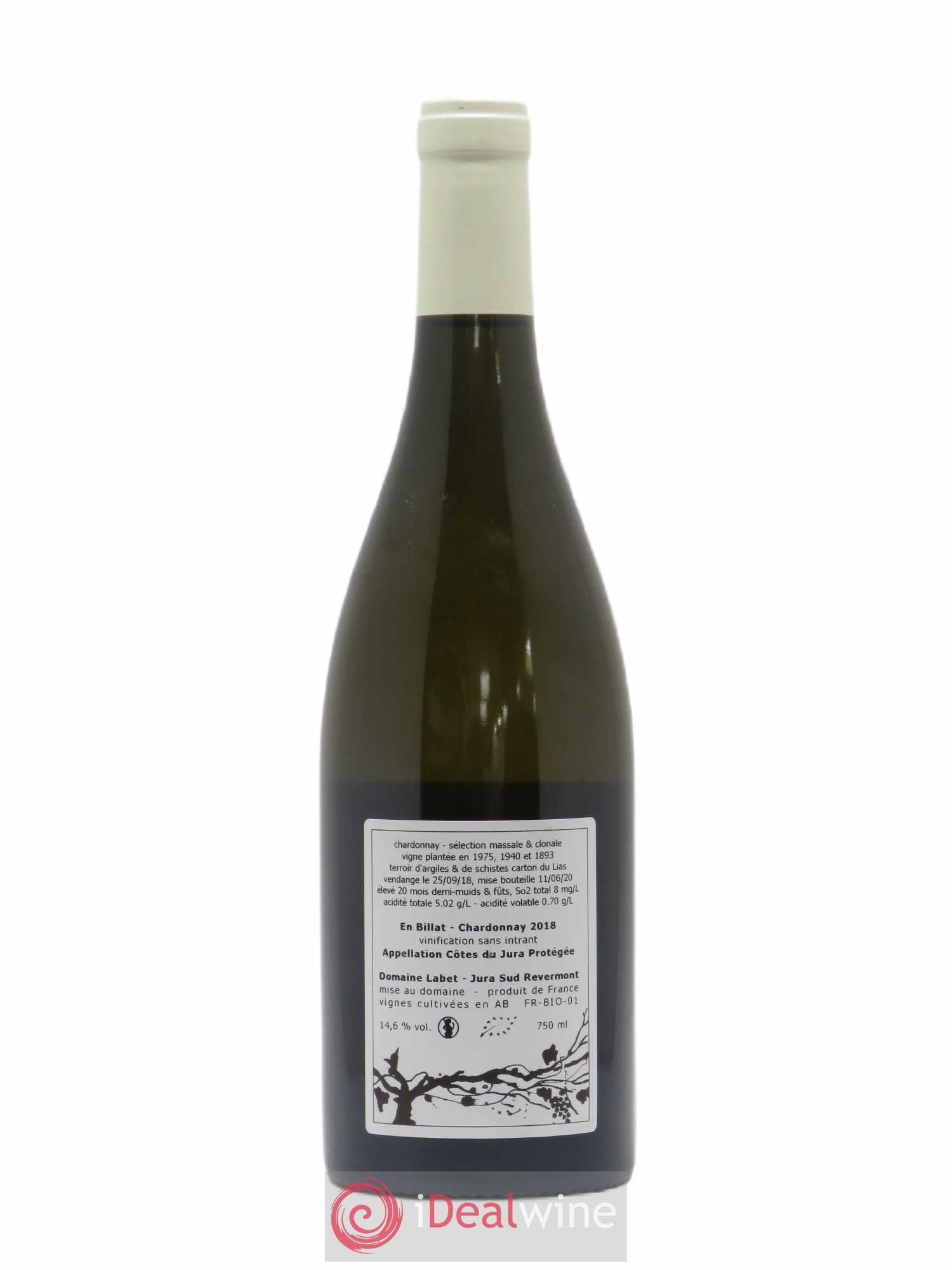 Côtes du Jura Chardonnay En Billat Labet (Domaine) 2018 - Lot de 1 bouteille - 1