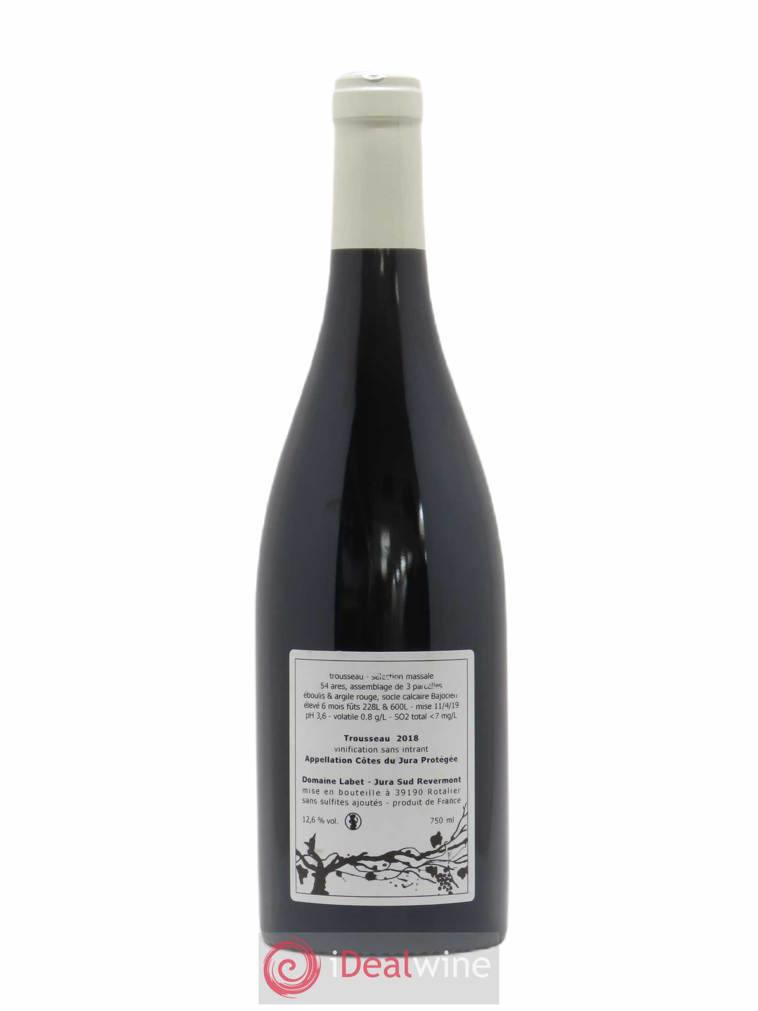 Côtes du Jura Trousseau Sélection Massale Romain - Julien - Charline Labet 2018 - Lot de 1 bouteille - 1