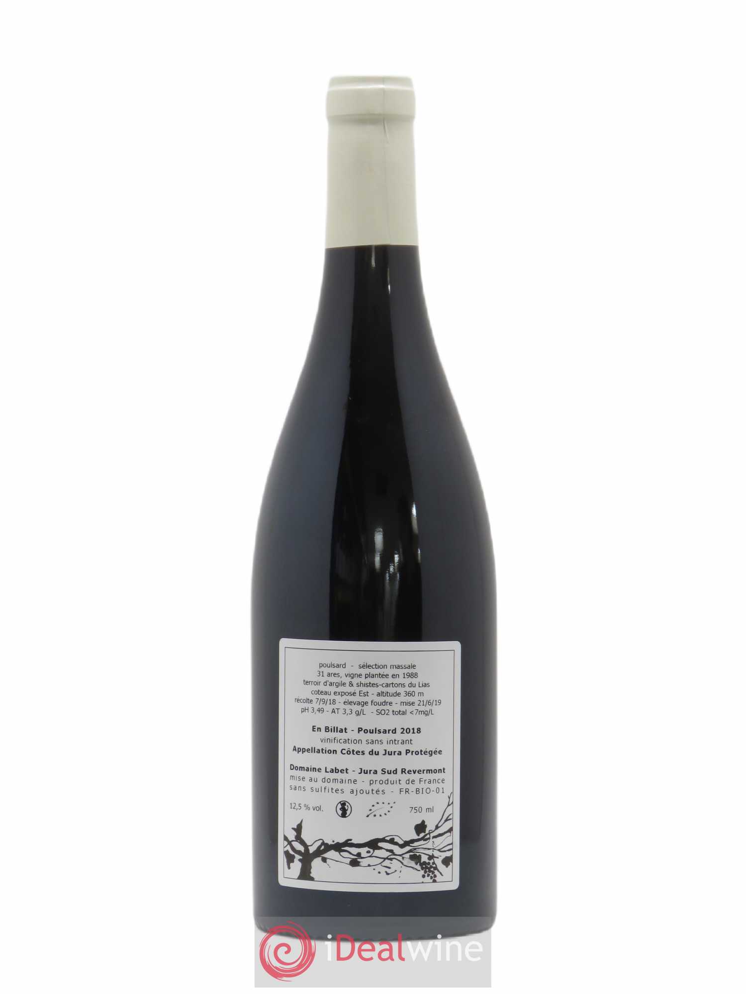 Côtes du Jura Poulsard En Billat Romain - Julien  - Charline Labet 2018 - Lot de 1 bouteille - 1