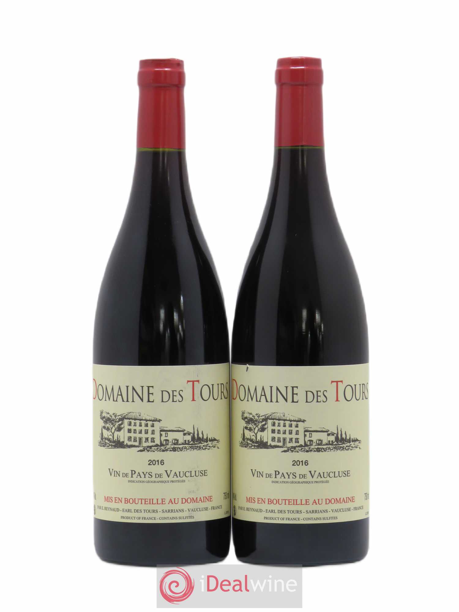 Vaucluse (Vin de Pays de Vaucluse) Domaine des Tours Emmanuel Reynaud 2016 - Lot de 2 bouteilles - 0