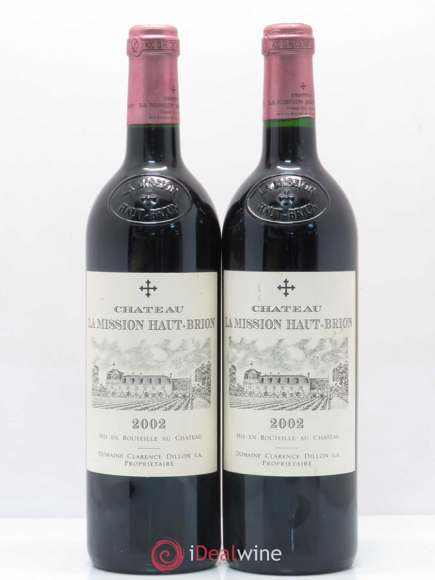 Château la Mission Haut-Brion Cru Classé de Graves 2002 - Lot de 2 bouteilles - 0