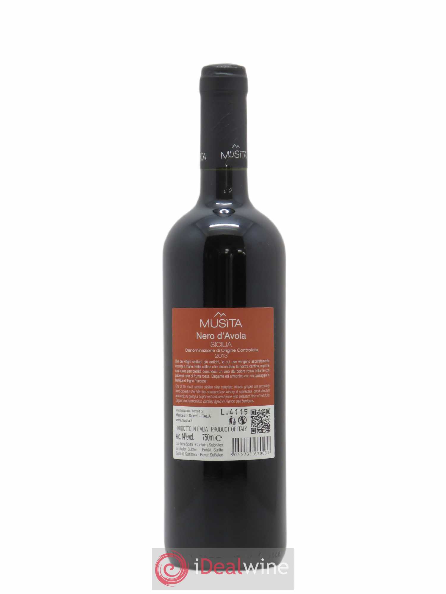 IGT Sicile Nero d'Avola Musita (sans prix de réserve) 2013 - Lot de 1 bouteille - 1