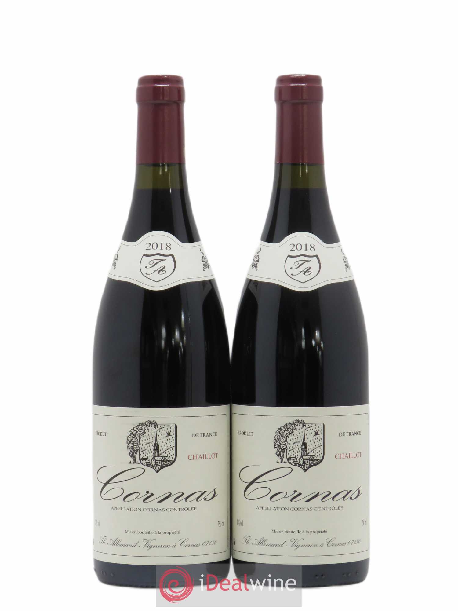 Cornas Chaillot Thierry Allemand 2018 - Lot de 2 bouteilles - 0