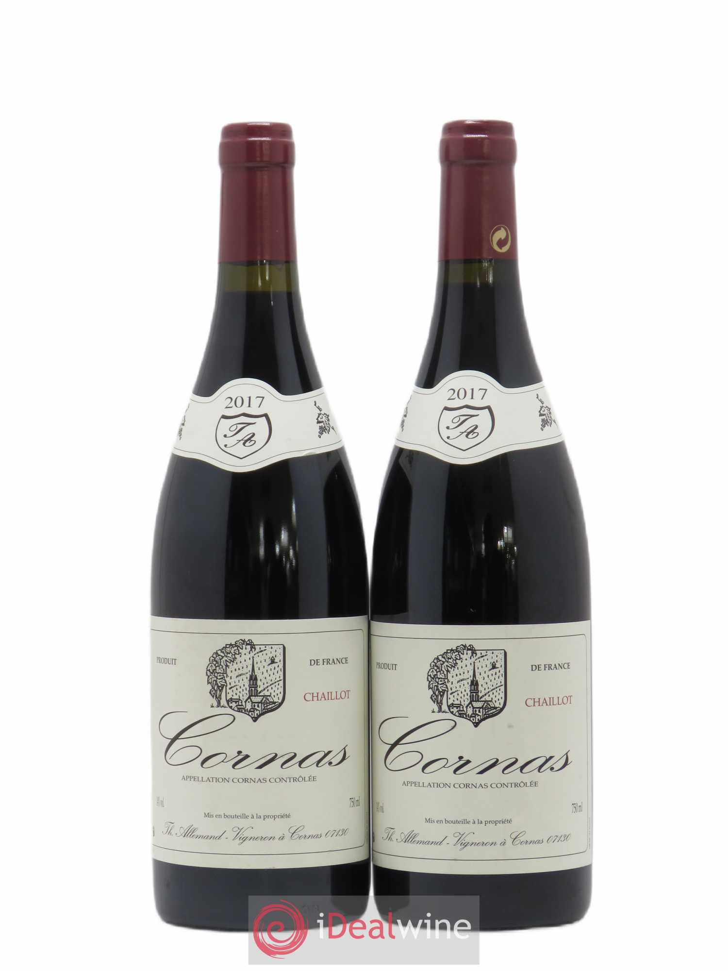 Cornas Chaillot Thierry Allemand 2017 - Lot de 2 bouteilles - 0