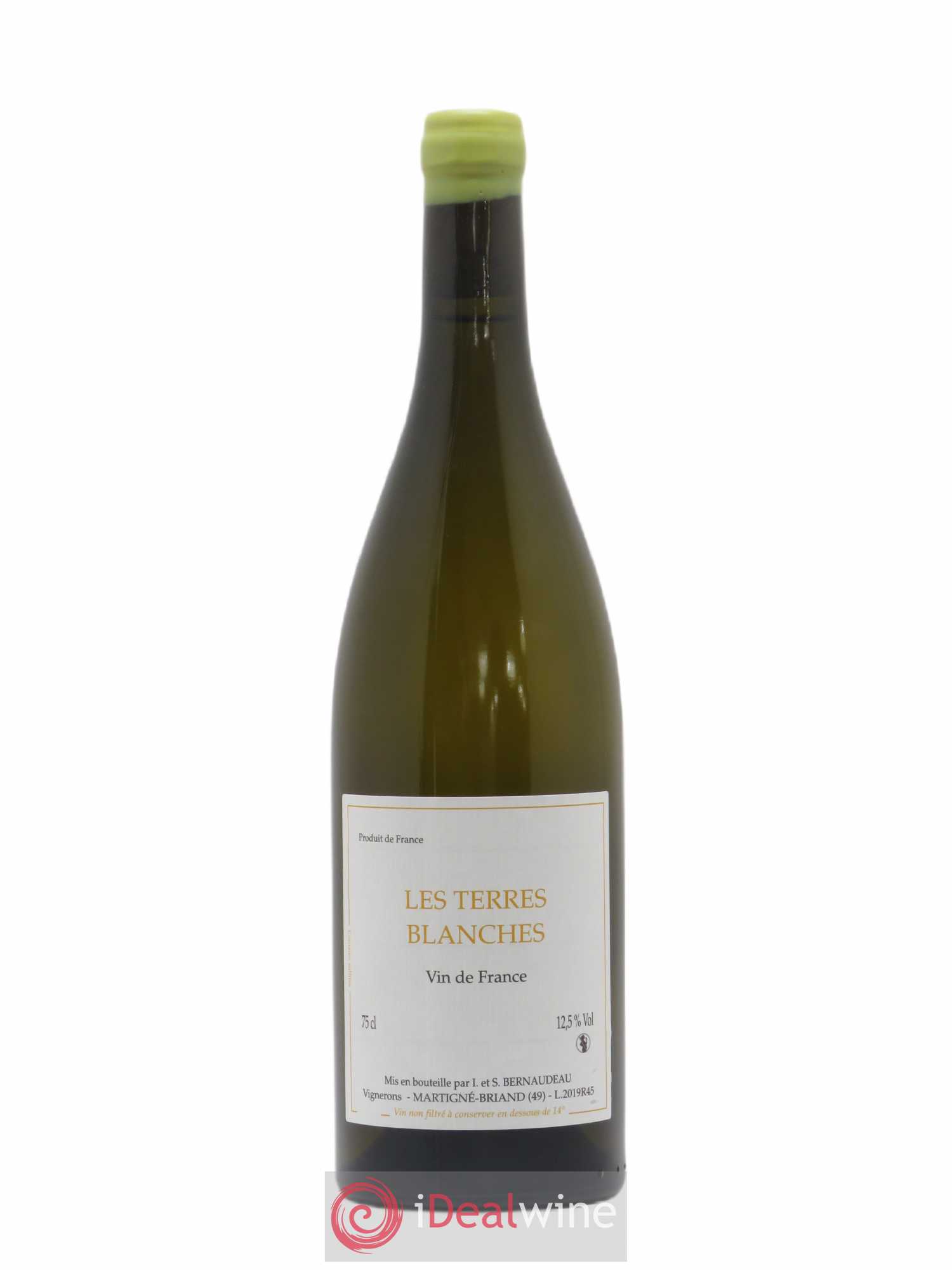 Vin de France Les Terres Blanches Stéphane Bernaudeau 2019 - Lot de 1 bouteille - 0