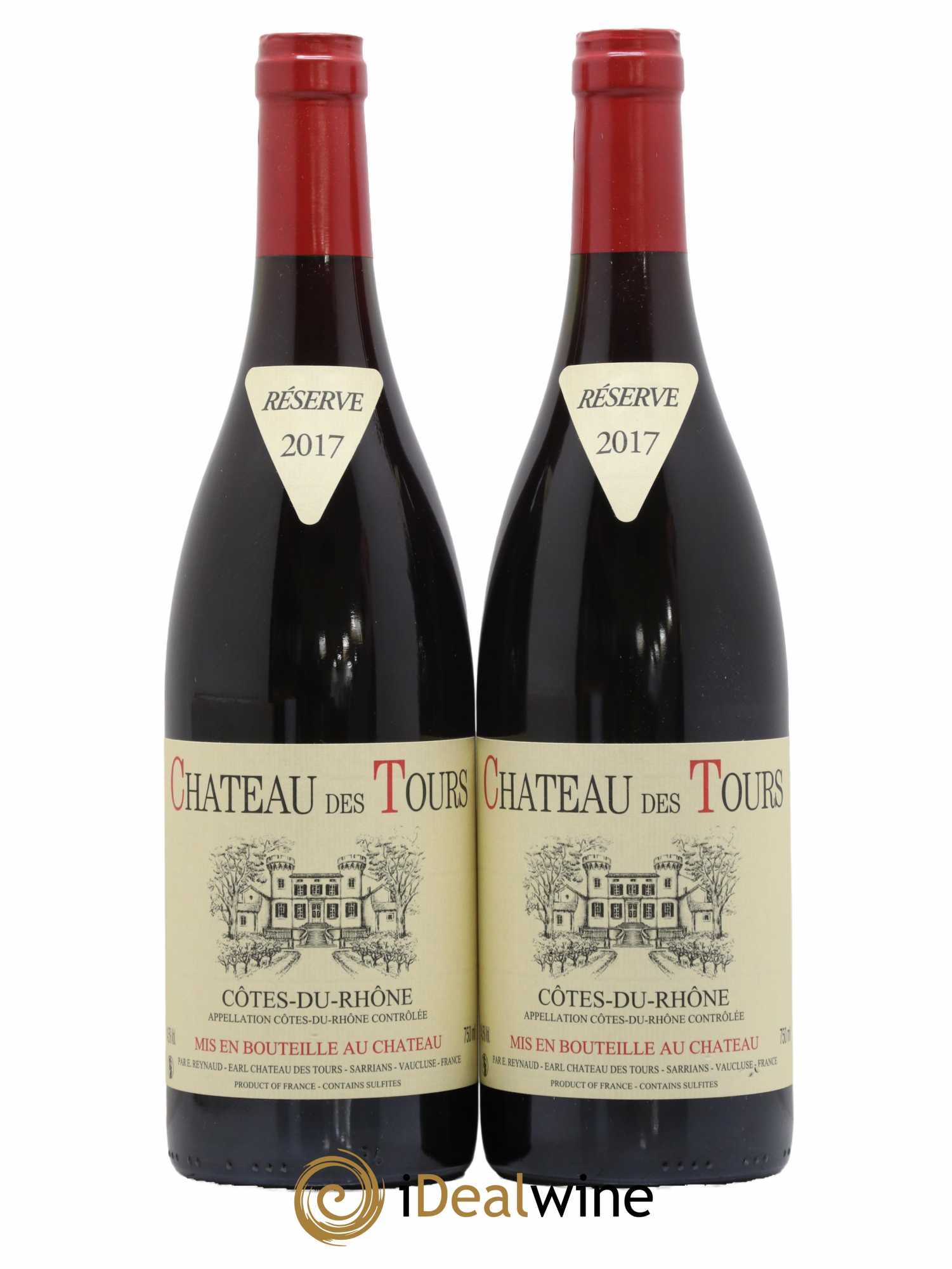 Côtes-du-Rhône Château des Tours Emmanuel Reynaud 2017 - Lot de 2 bouteilles - 0