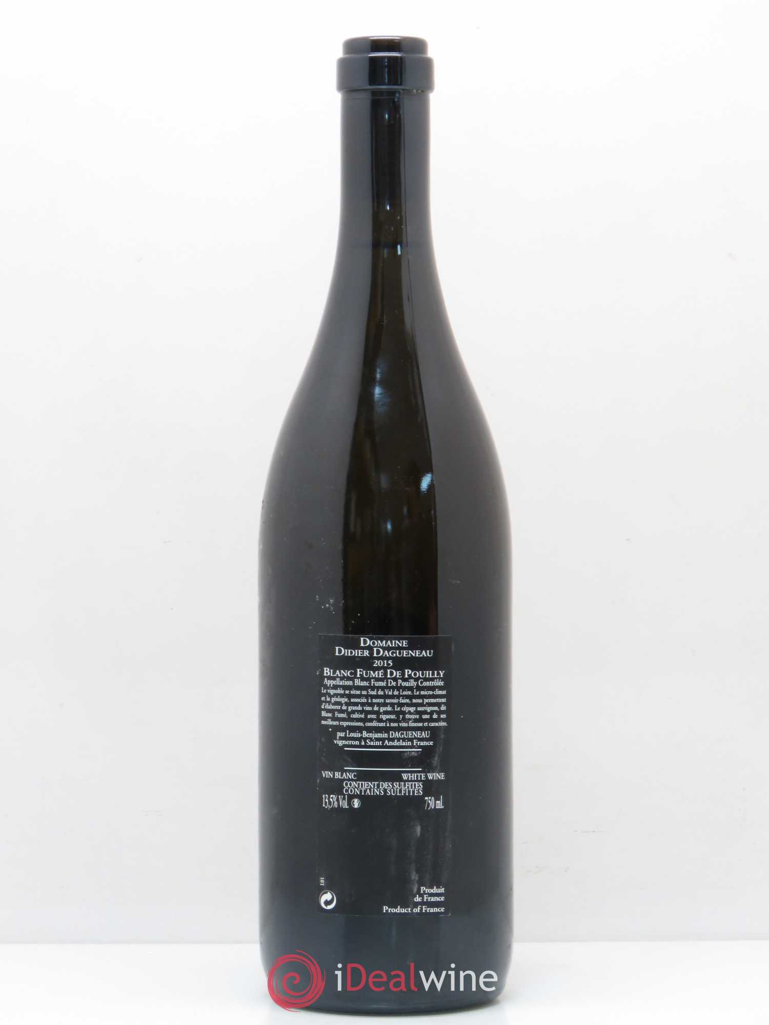 Vin de France (anciennement Pouilly-Fumé) Silex Dagueneau (Domaine Didier - Louis-Benjamin) 2015 - Lot de 1 bouteille - 1