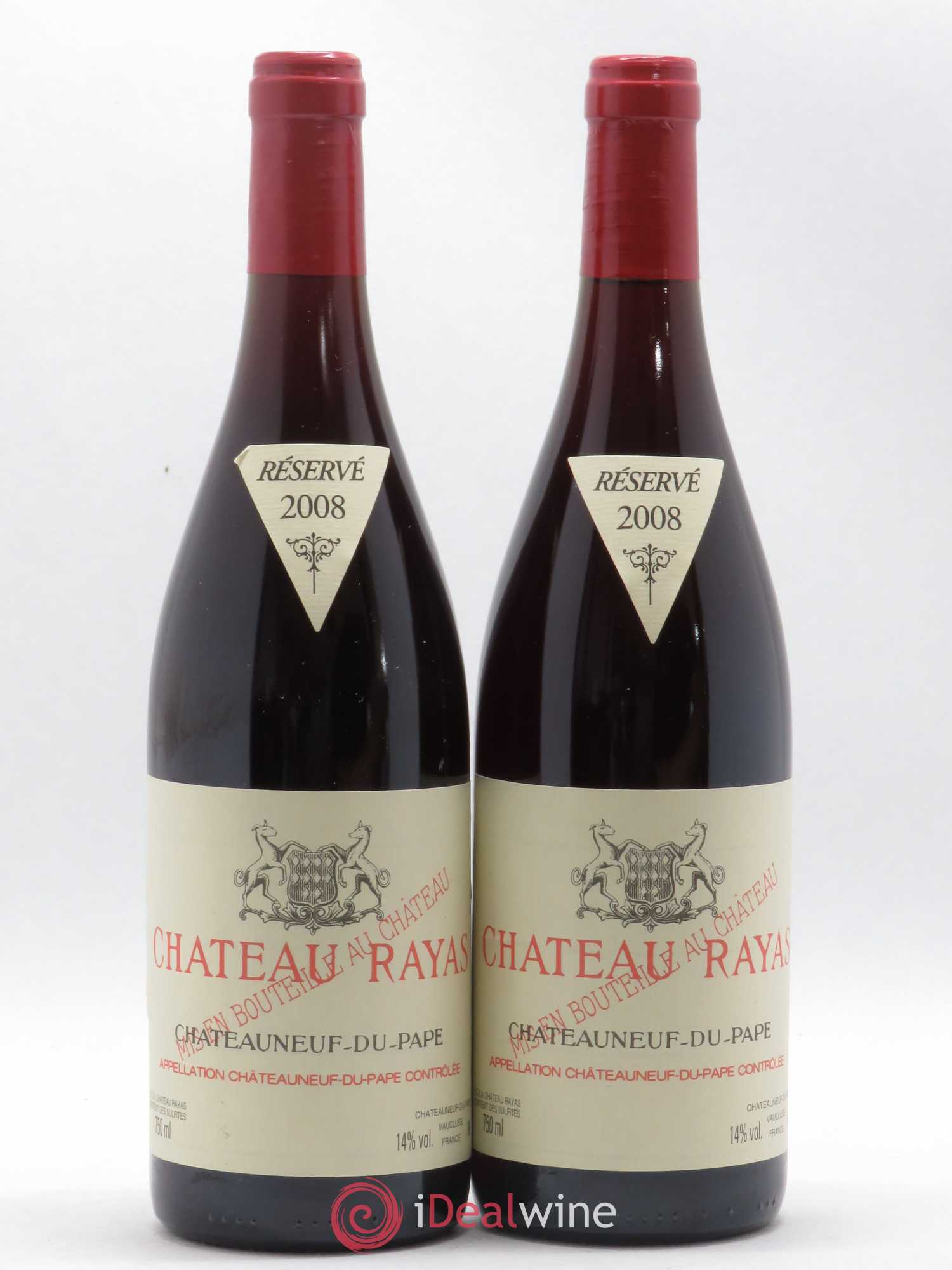 Châteauneuf-du-Pape Château Rayas Emmanuel Reynaud 2008 - Lot de 2 bouteilles - 0