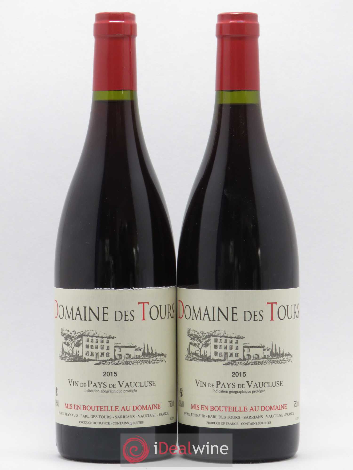 Vaucluse (Vin de Pays de Vaucluse) Domaine des Tours Emmanuel Reynaud 2015 - Lot de 2 bouteilles - 0