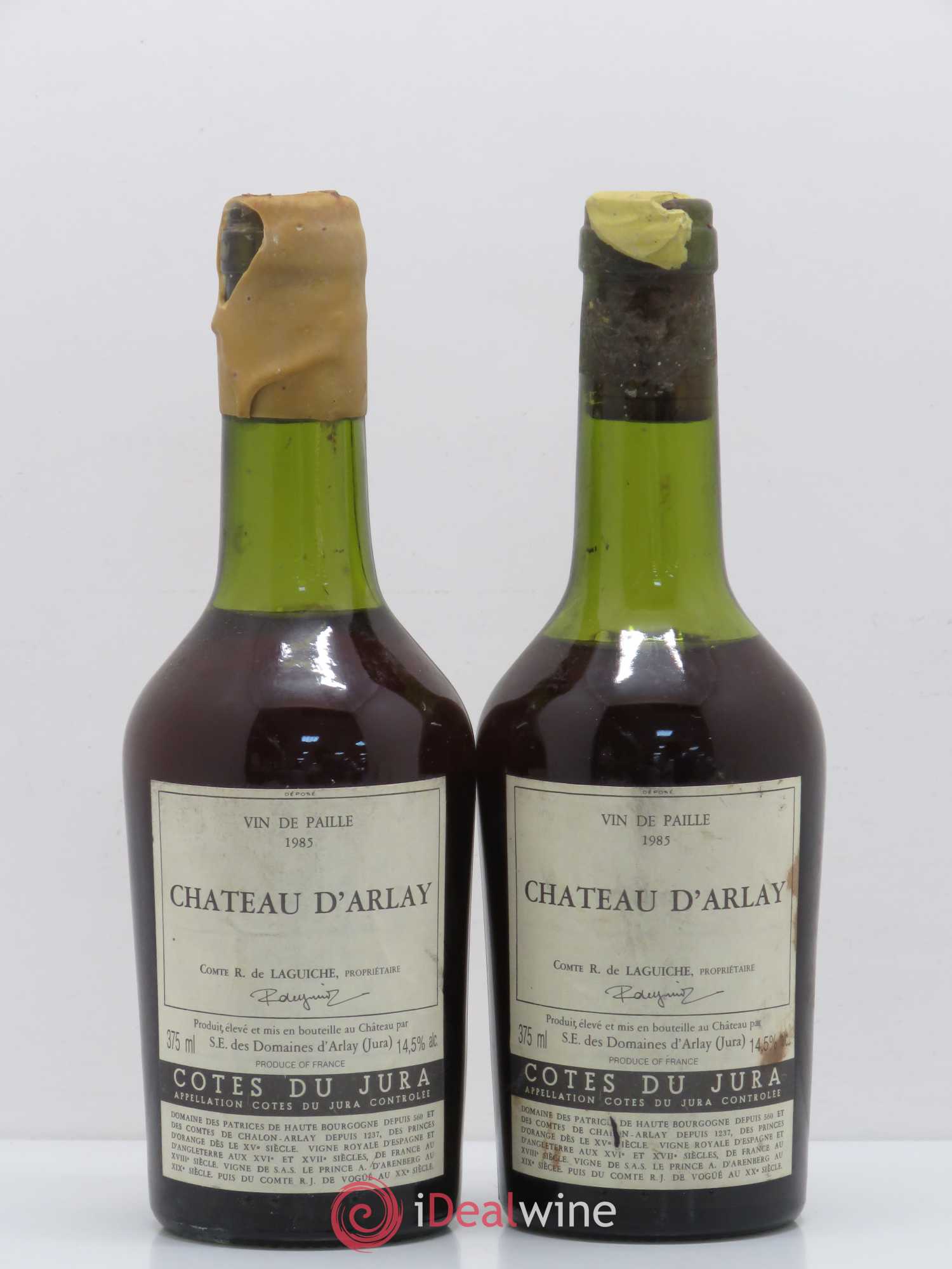 Côtes du Jura Vin de Paille Château d'Arlay 1985 - Posten von 2 Demi-Flaschen - 0