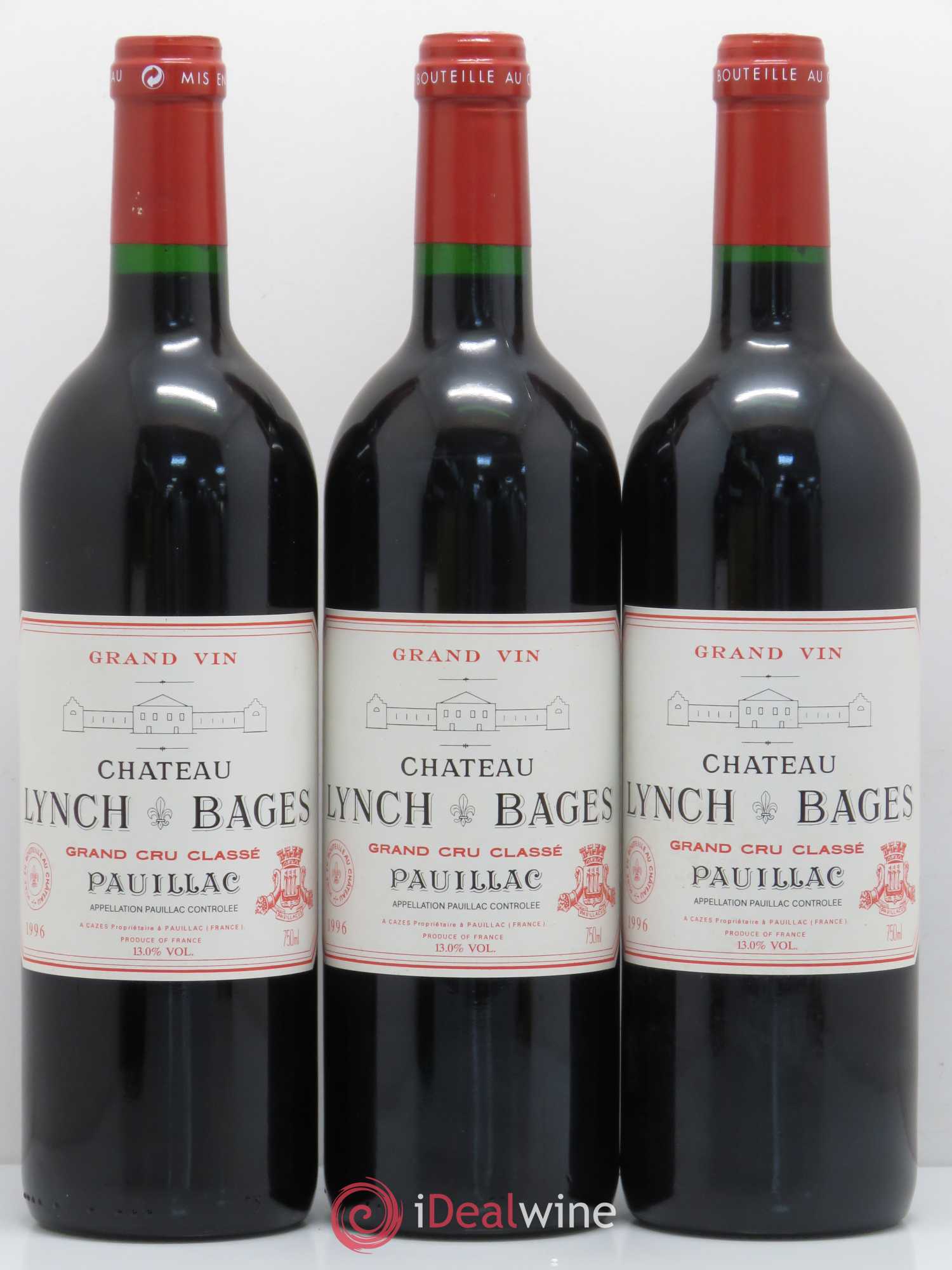Château Lynch Bages 5ème Grand Cru Classé 1996 - Lot de 12 bouteilles - 1