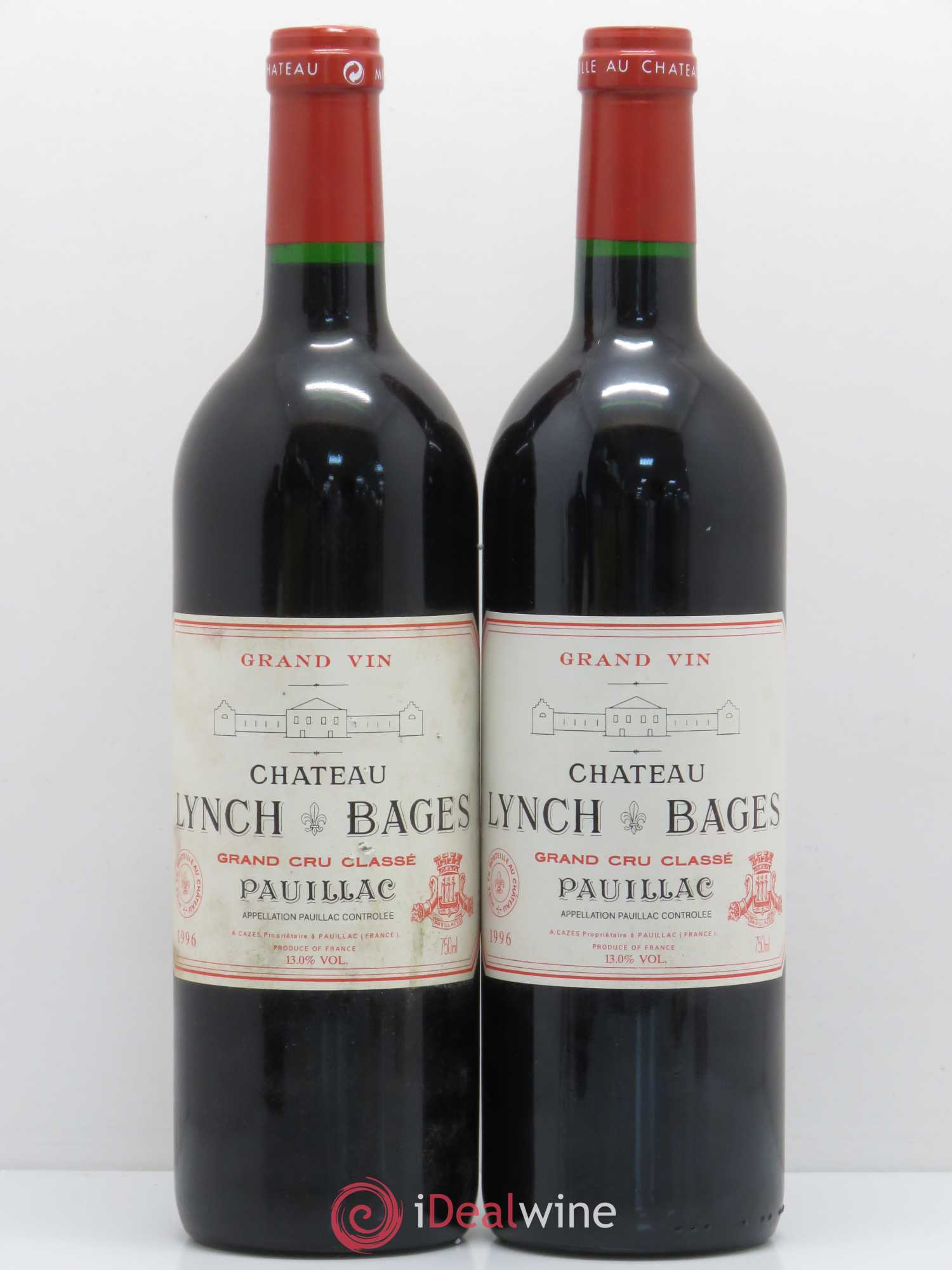 Château Lynch Bages 5ème Grand Cru Classé 1996 - Lot de 2 bouteilles - 0