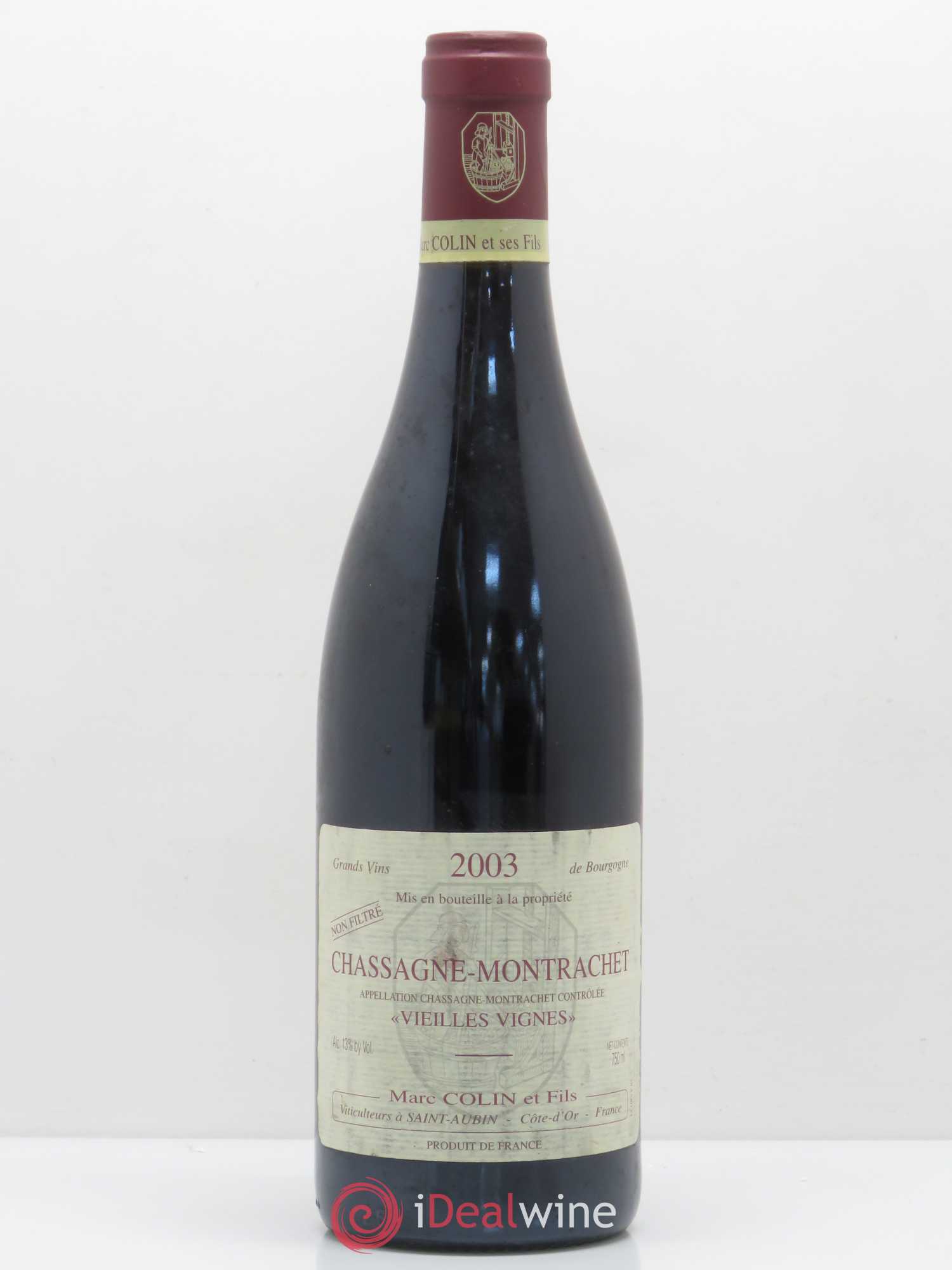 Chassagne-Montrachet Vieilles Vignes - Marc Colin 2003 - Posten von 1 Flasche - 0