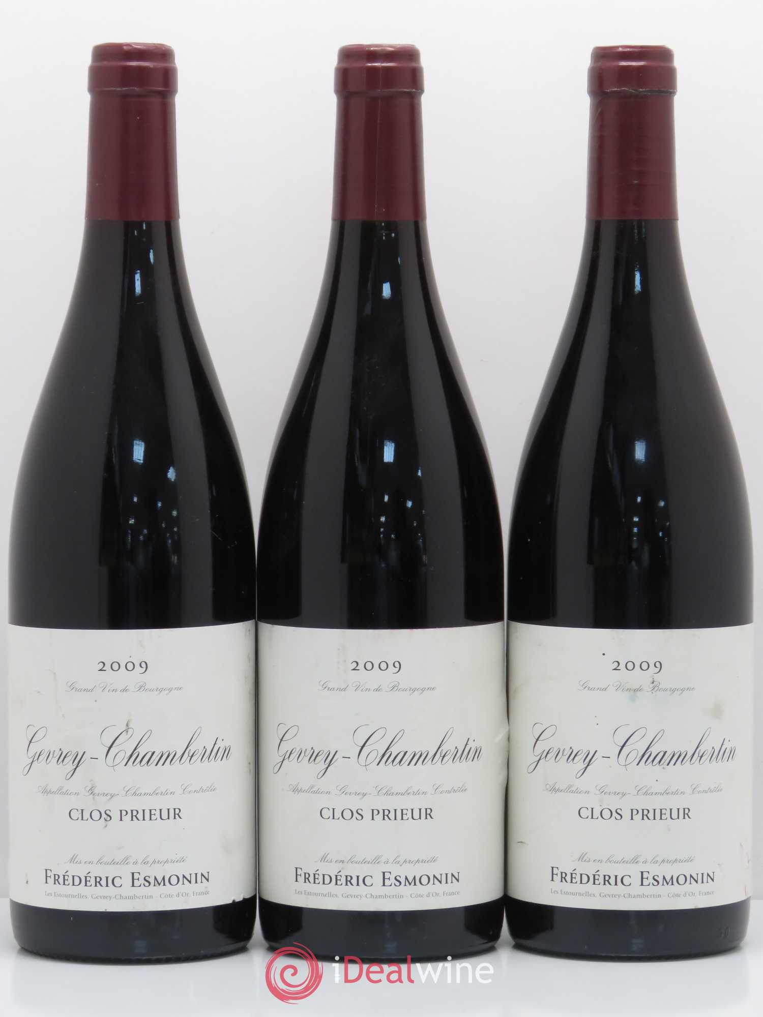Gevrey-Chambertin Clos Prieur - Frederic Esmonin 2009 - Posten von 3 Flaschen - 0