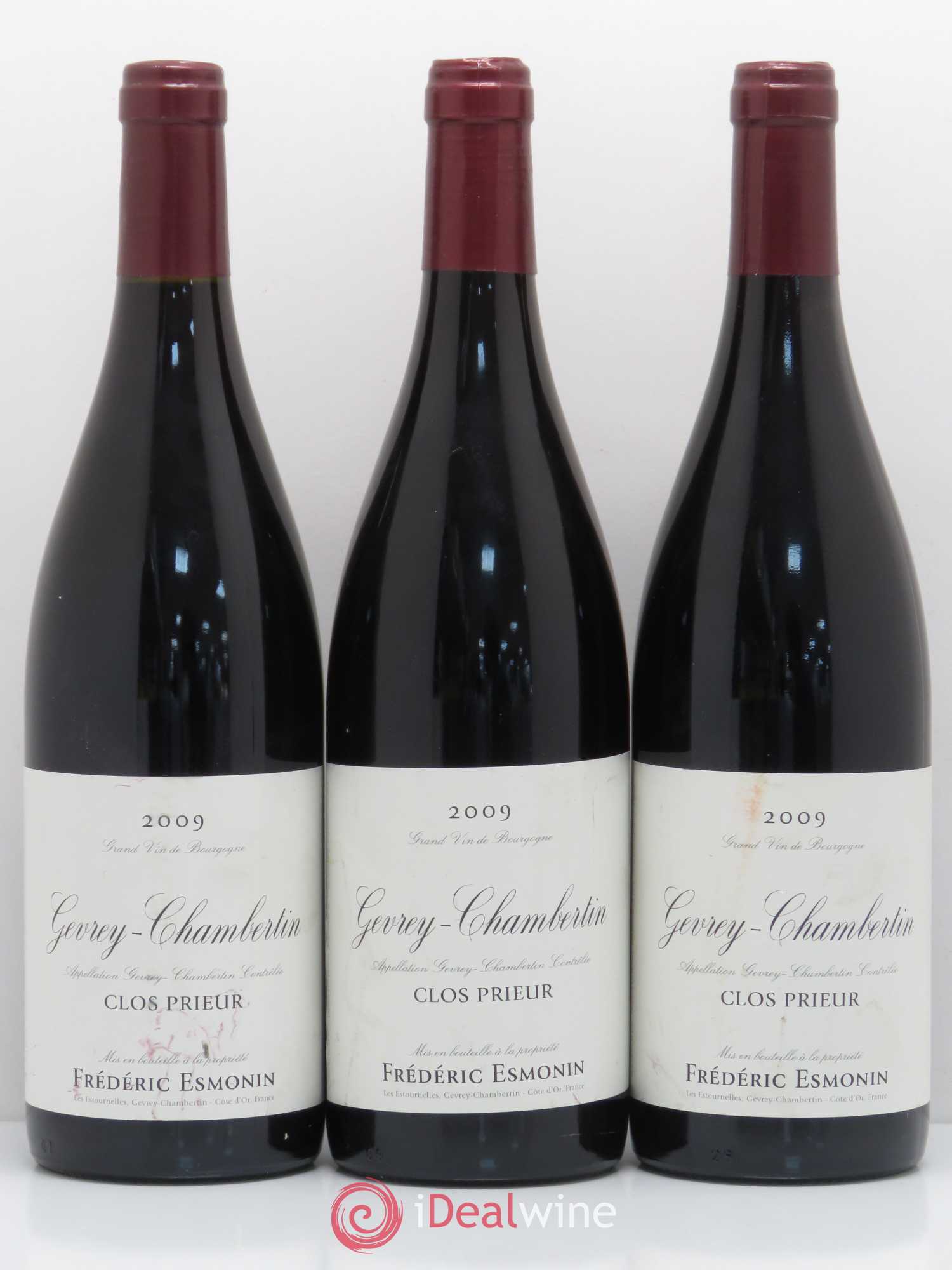 Gevrey-Chambertin Clos Prieur - Frederic Esmonin 2009 - Posten von 3 Flaschen - 0