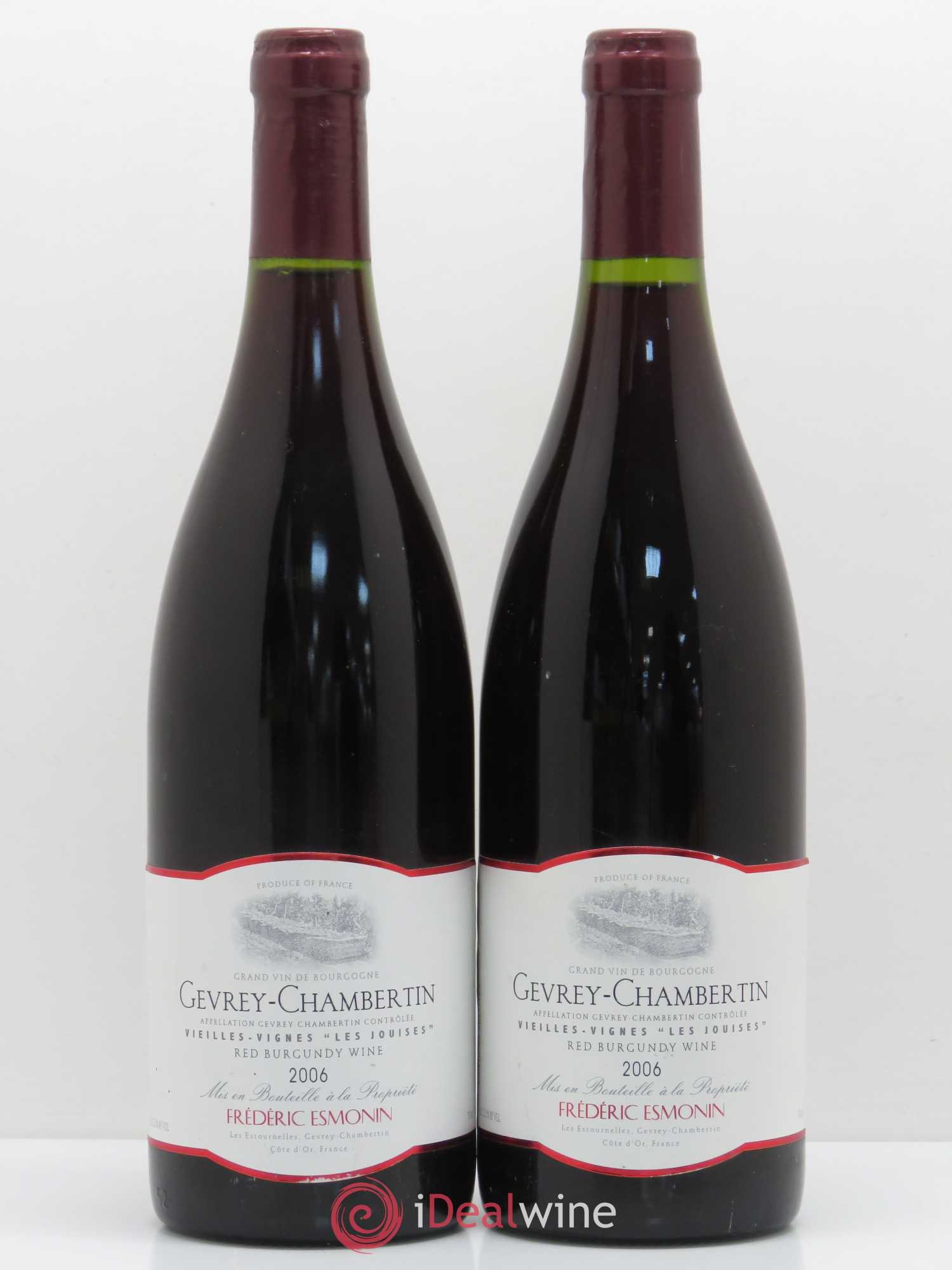 Gevrey-Chambertin Vieilles Vignes - Les Jouises - Frederic Esmonin 2006 - Posten von 2 Flaschen - 0