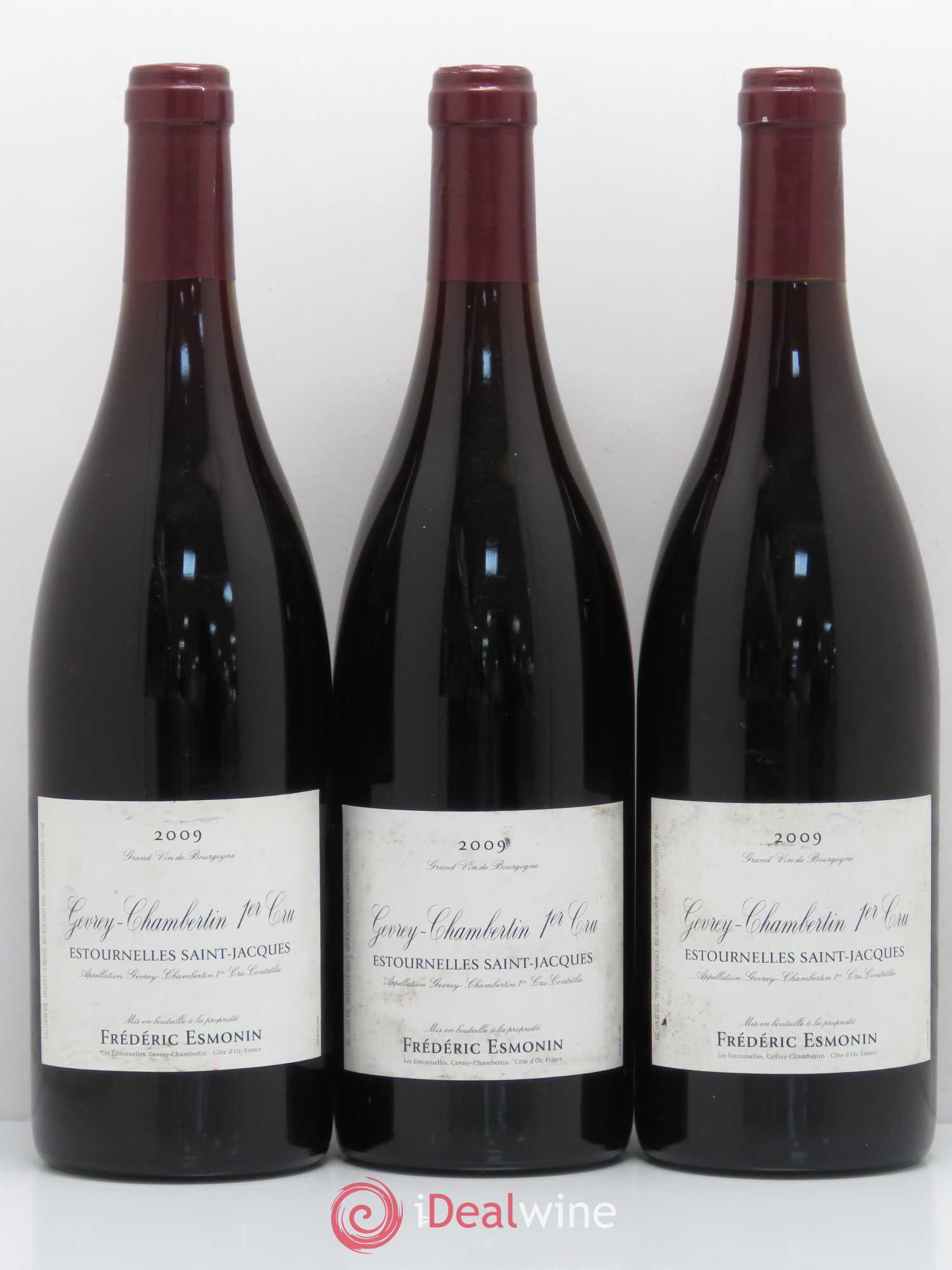 Gevrey-Chambertin 1er Cru Estournelles Saint Jacques - Frederic Esmonin 2009 - Posten von 3 Flaschen - 0