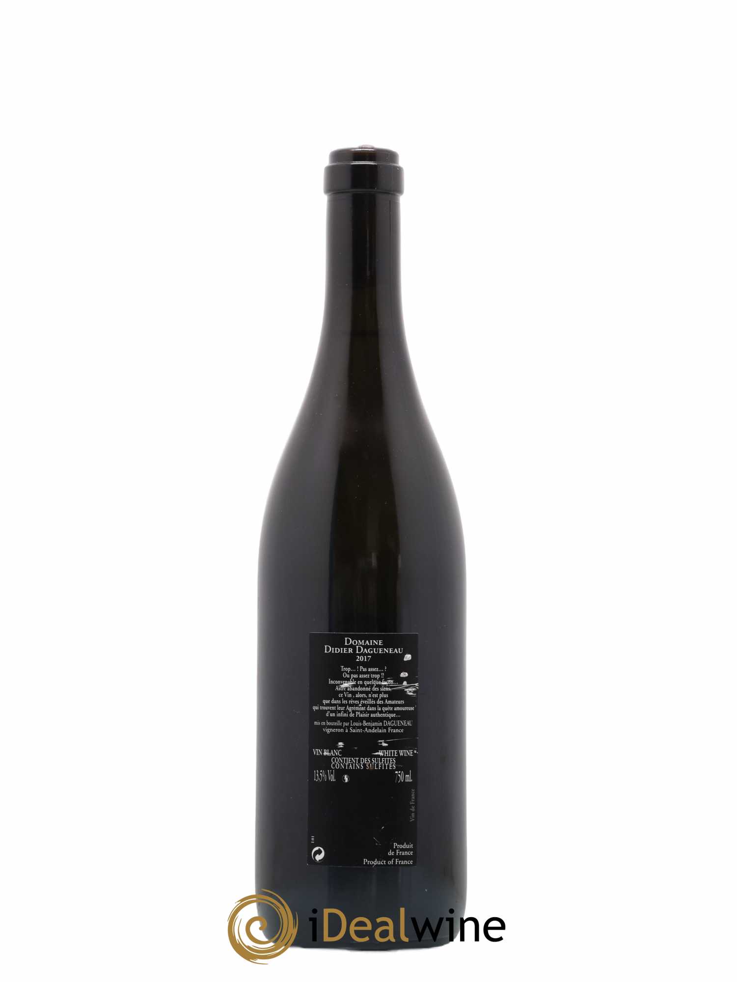 Vin de France (anciennement Pouilly-Fumé) Silex Dagueneau (Domaine Didier - Louis-Benjamin) 2017 - Lot de 1 bouteille - 1