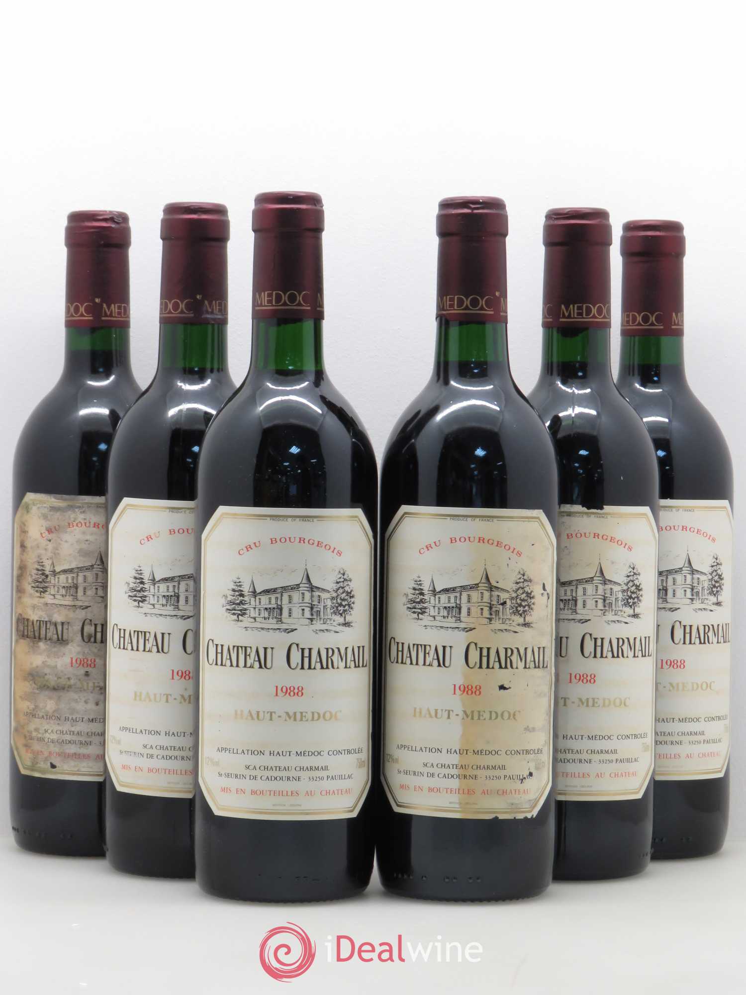 Château Charmail Cru Bourgeois (sans prix de réserve) 1988 - Lot de 6 bouteilles - 0