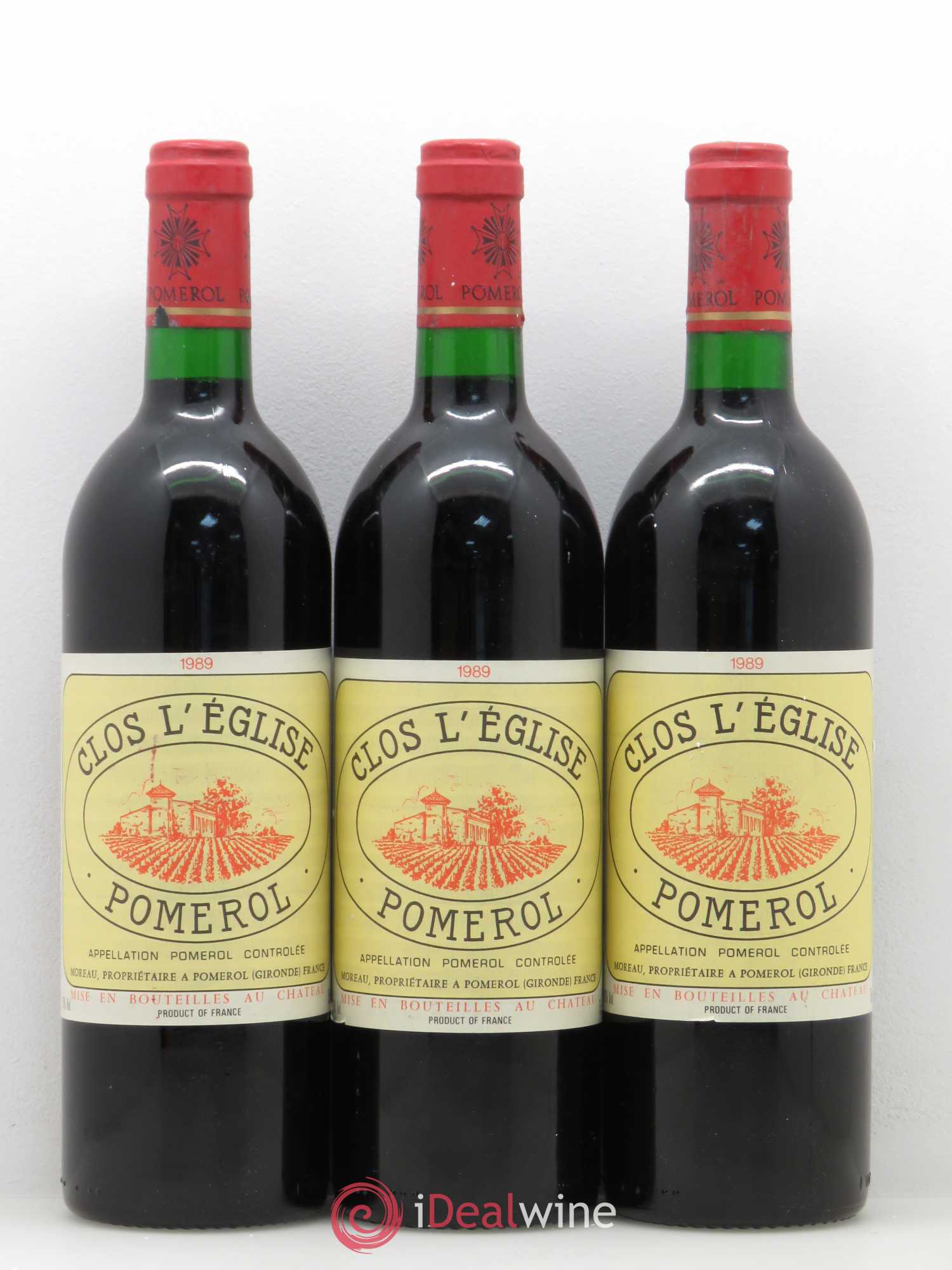 Clos l'Eglise (sans prix de réserve) 1989 - Lot de 12 bouteilles - 1