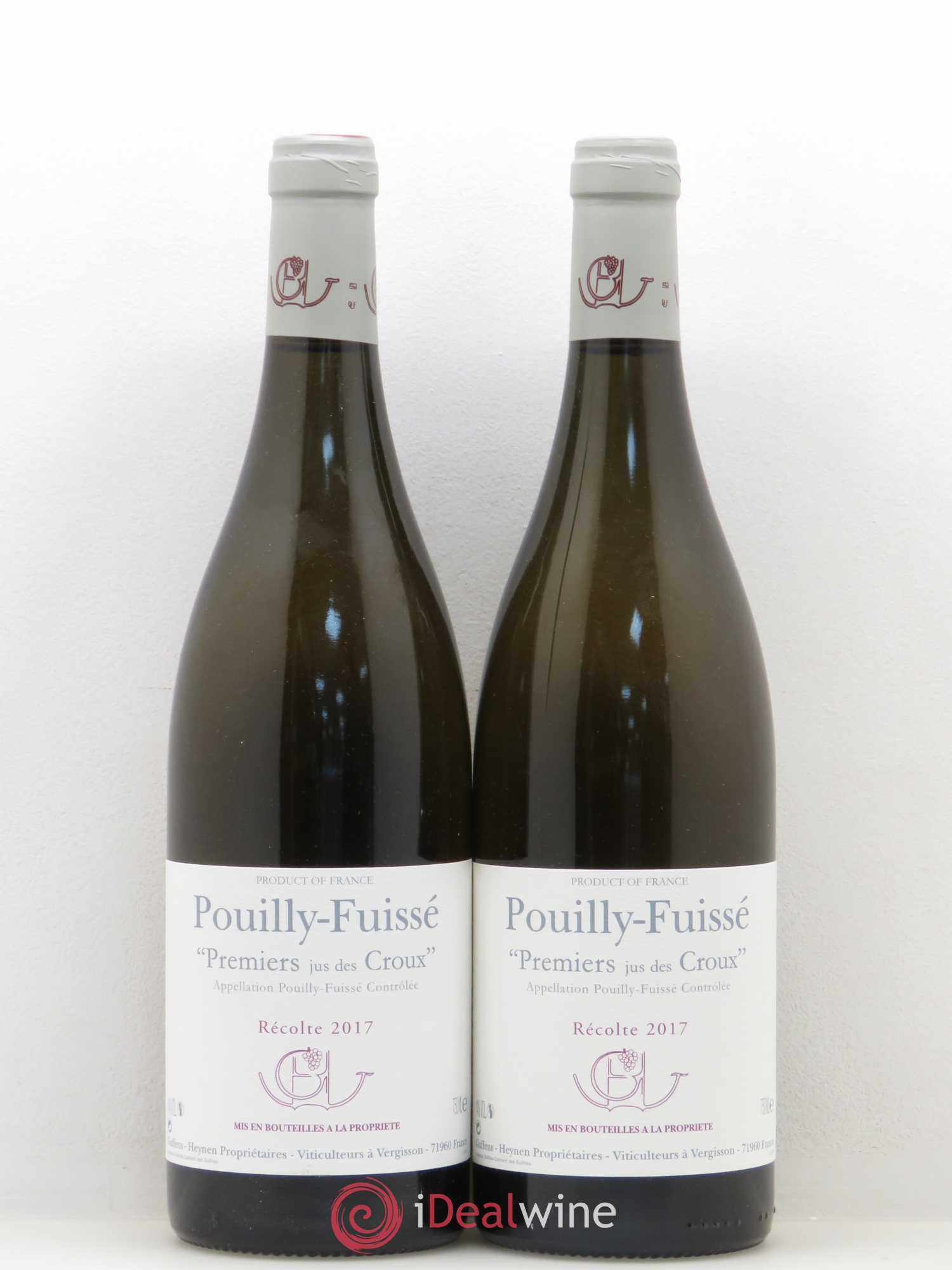 Pouilly-Fuissé 1er Jus des Croux Guffens-Heynen (sans prix de réserve) 2017 - Lot de 2 bouteilles - 0