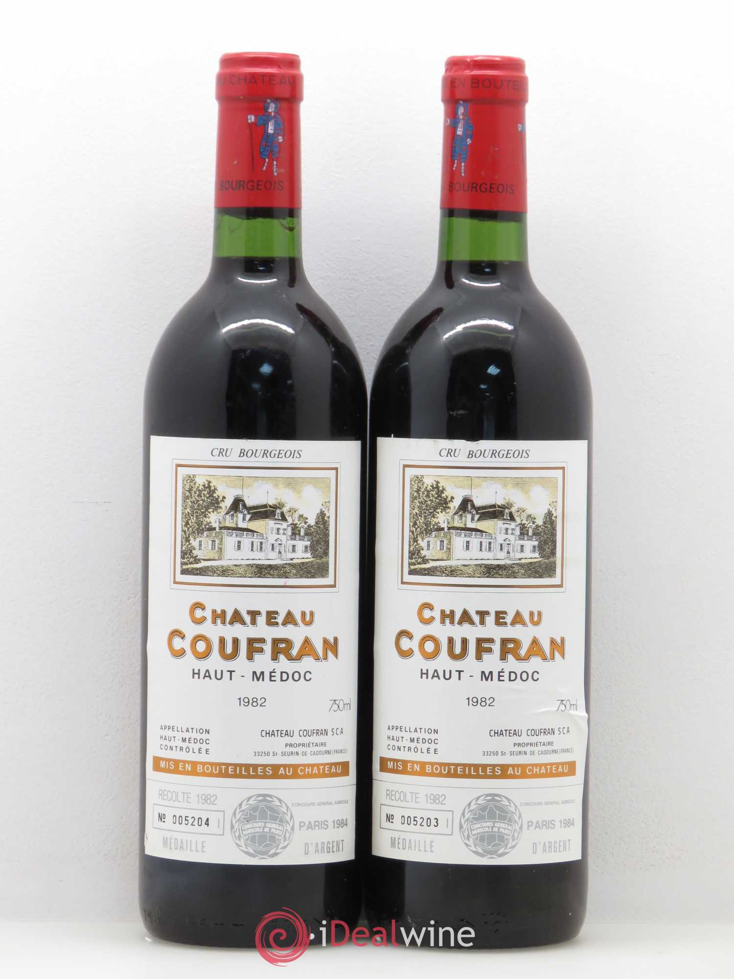 Château Coufran Cru Bourgeois (sans prix de réserve) 1982 - Lot de 2 bouteilles - 0