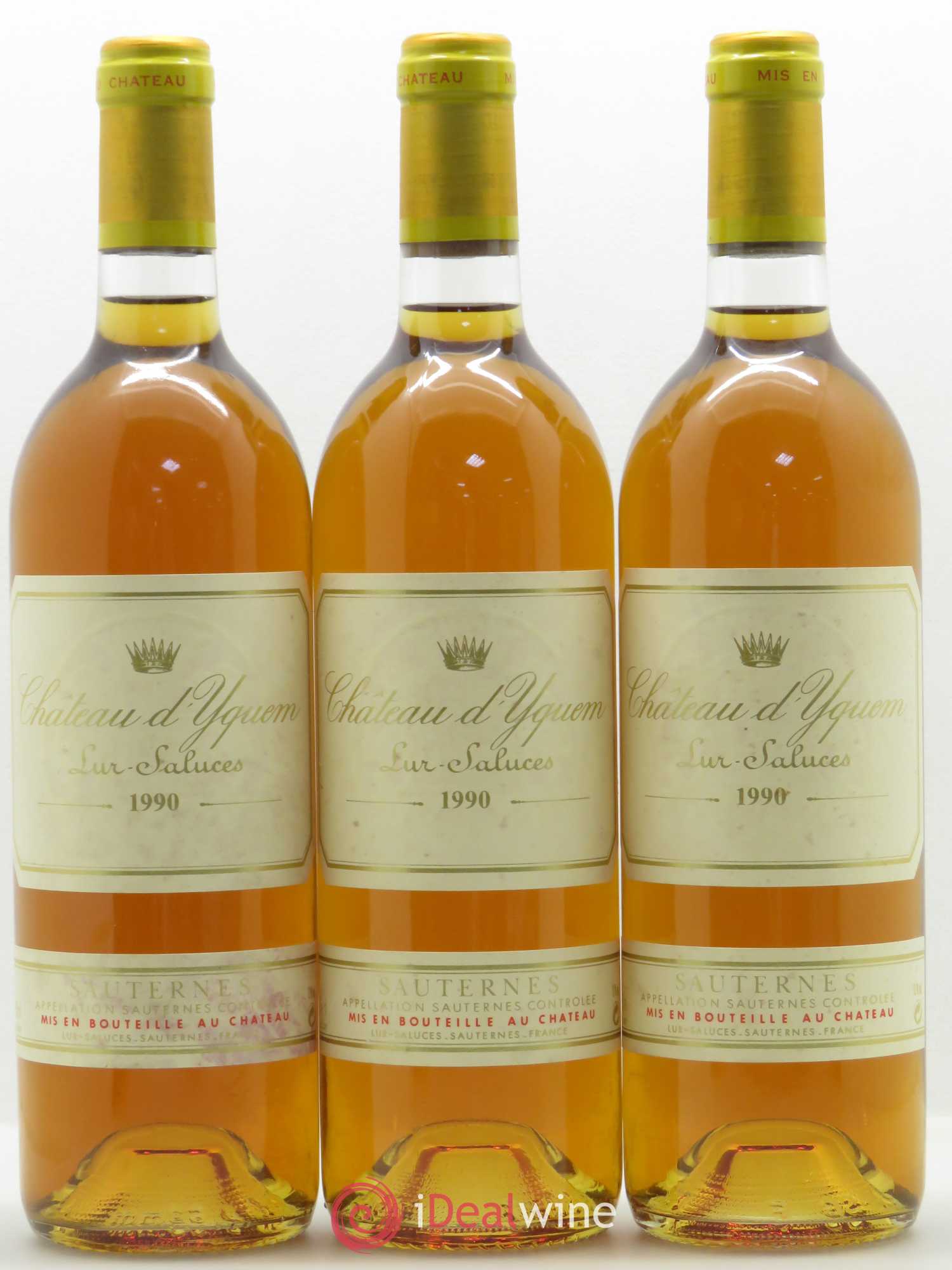 Château d' Yquem 1er Cru Classé Supérieur 1990 - Lotto di 3 bottiglie - 0