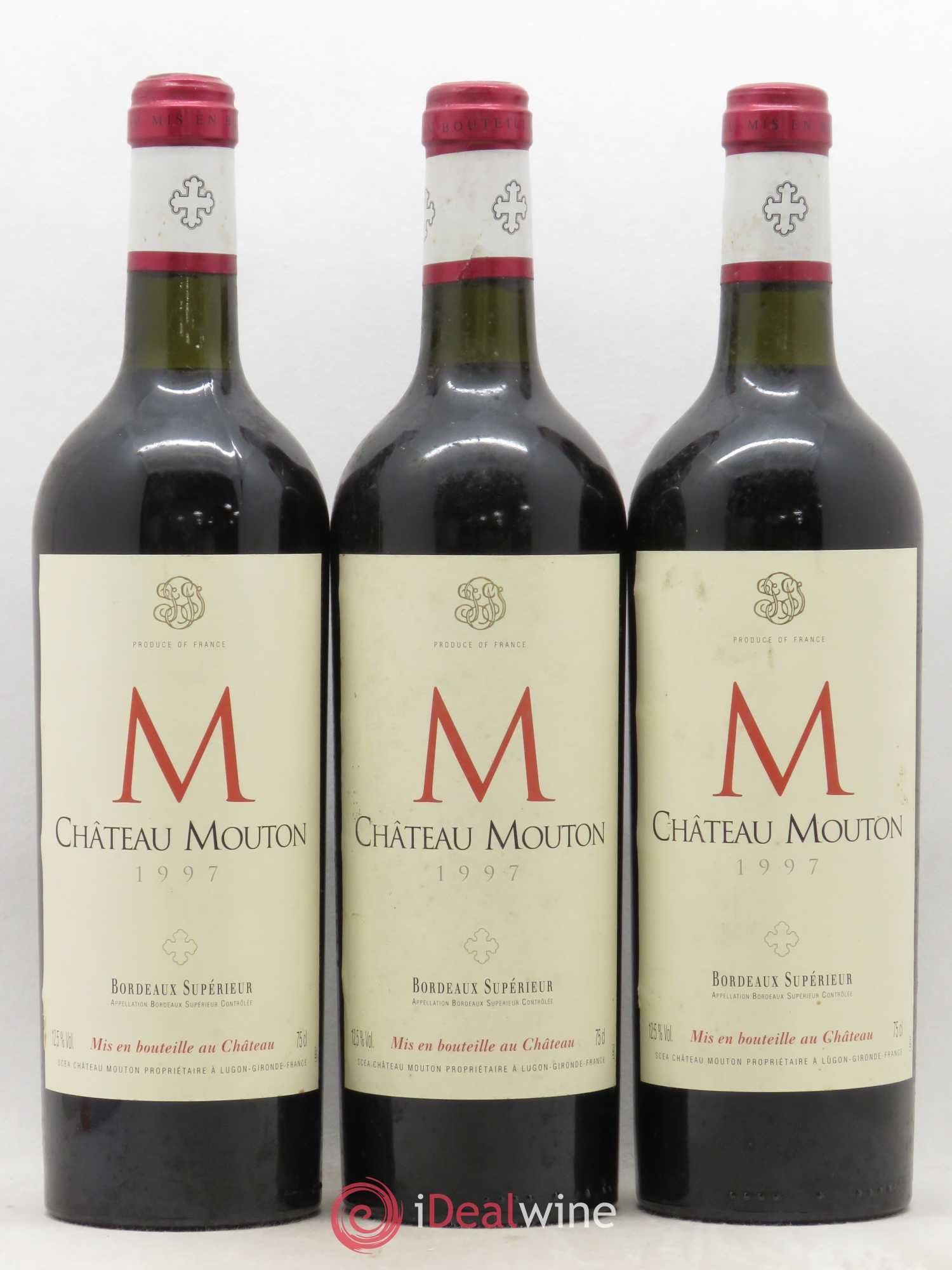 Bordeaux Supérieur Château Mouton 1997 - Lot de 3 bouteilles - 0