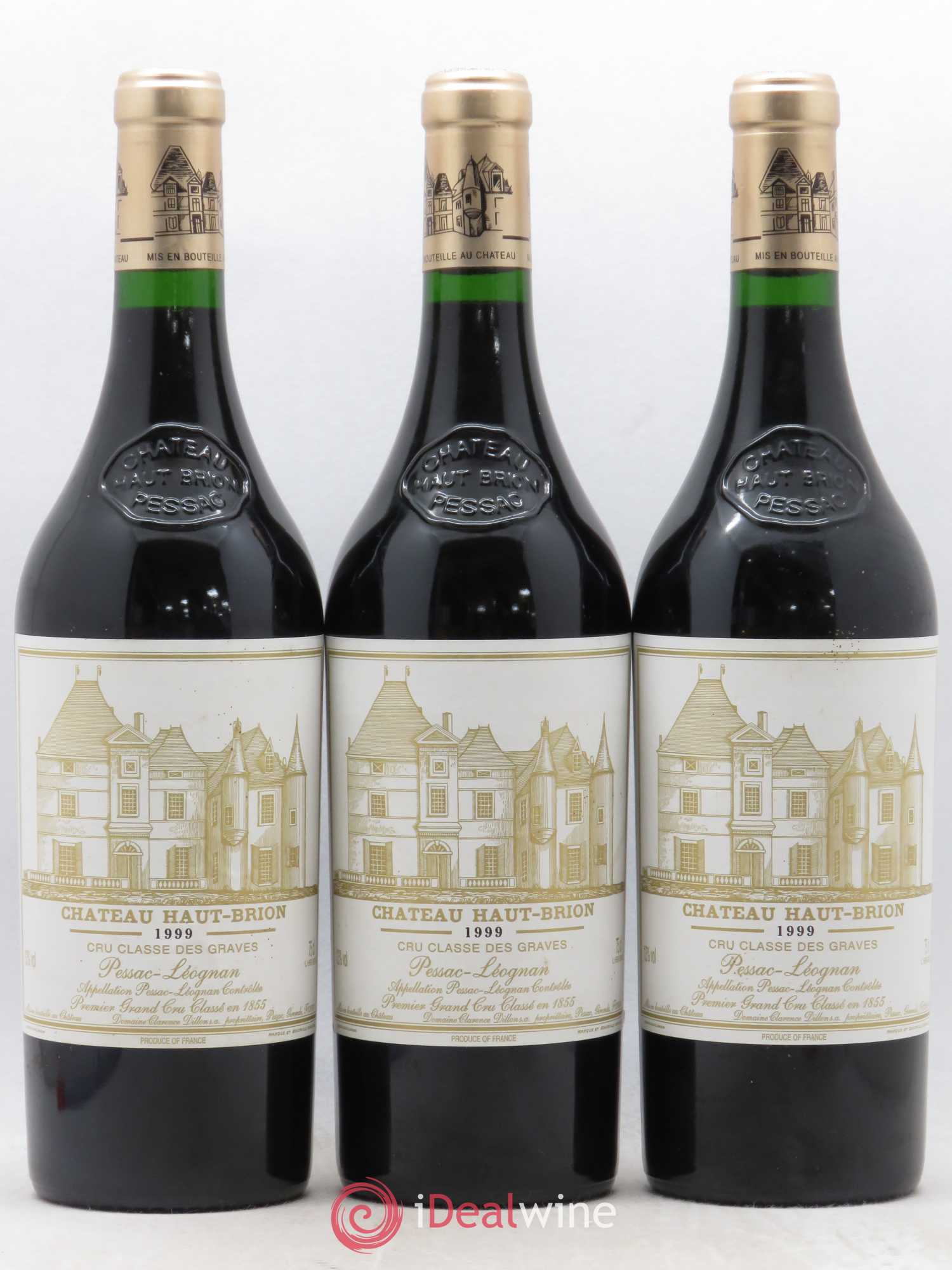 Château Haut Brion 1er Grand Cru Classé 1999 - Lot de 3 bouteilles - 0