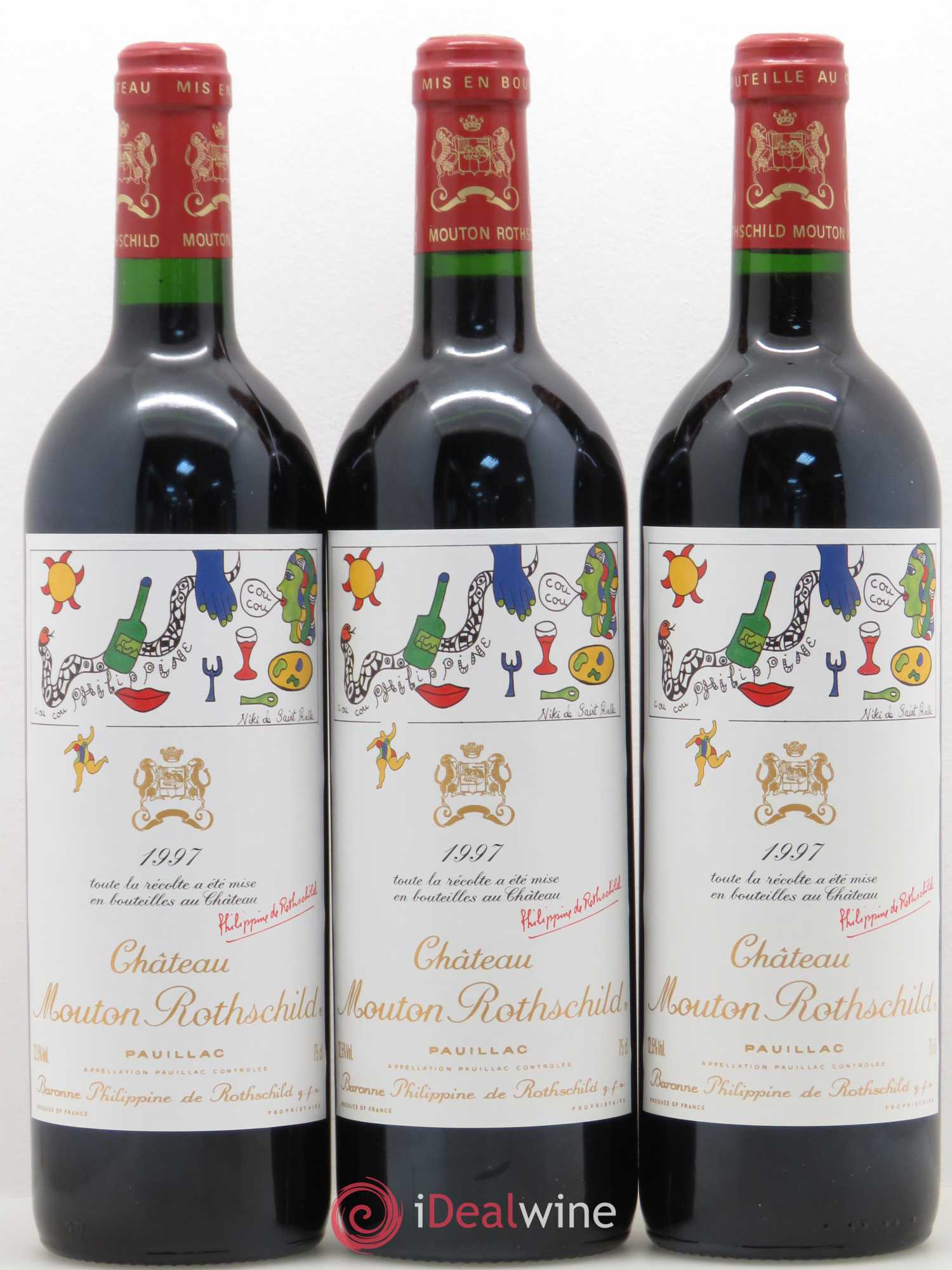 Château Mouton Rothschild 1er Grand Cru Classé 1997 - Lot de 12 bouteilles - 1