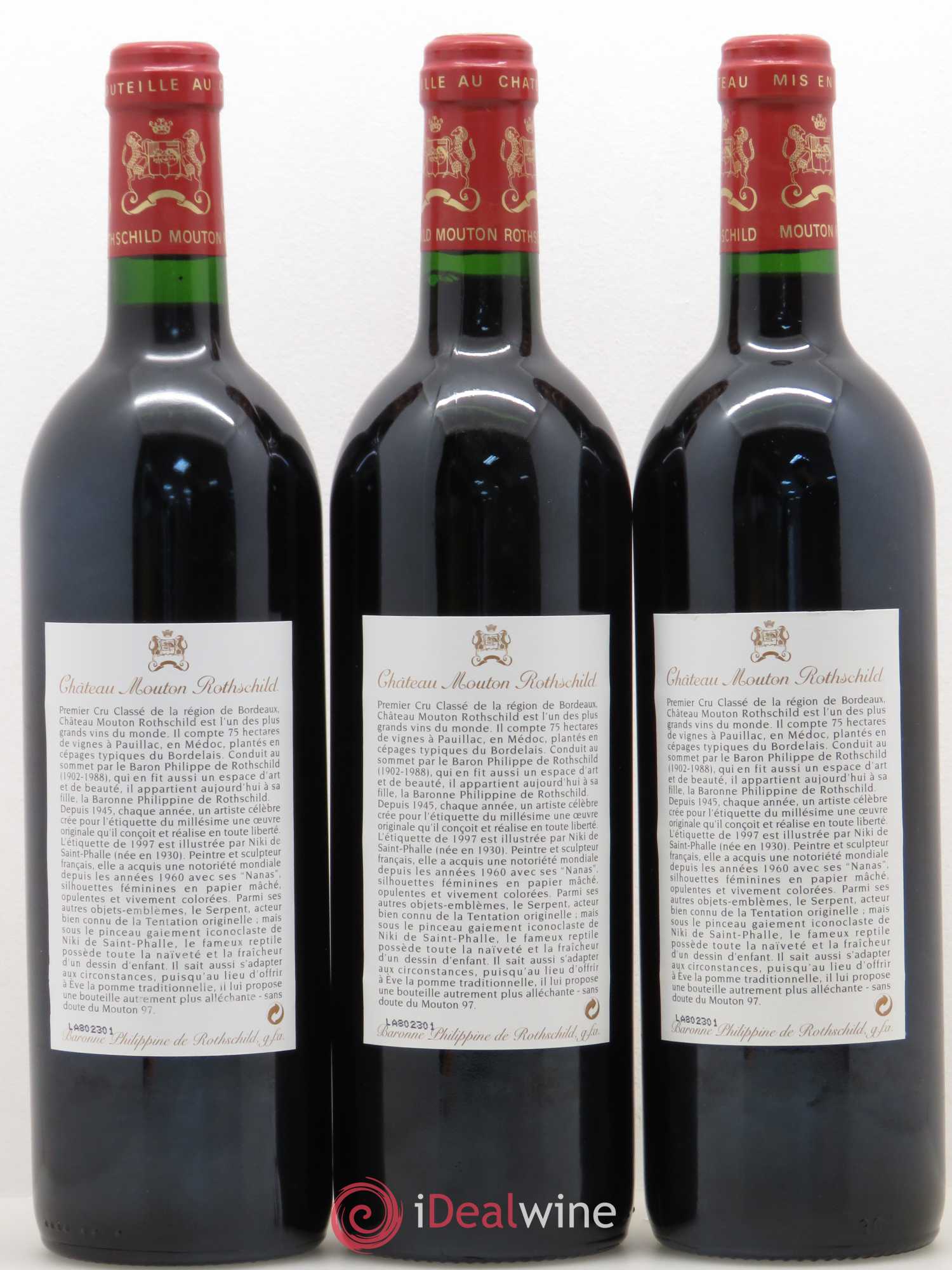 Château Mouton Rothschild 1er Grand Cru Classé 1997 - Lot de 12 bouteilles - 2