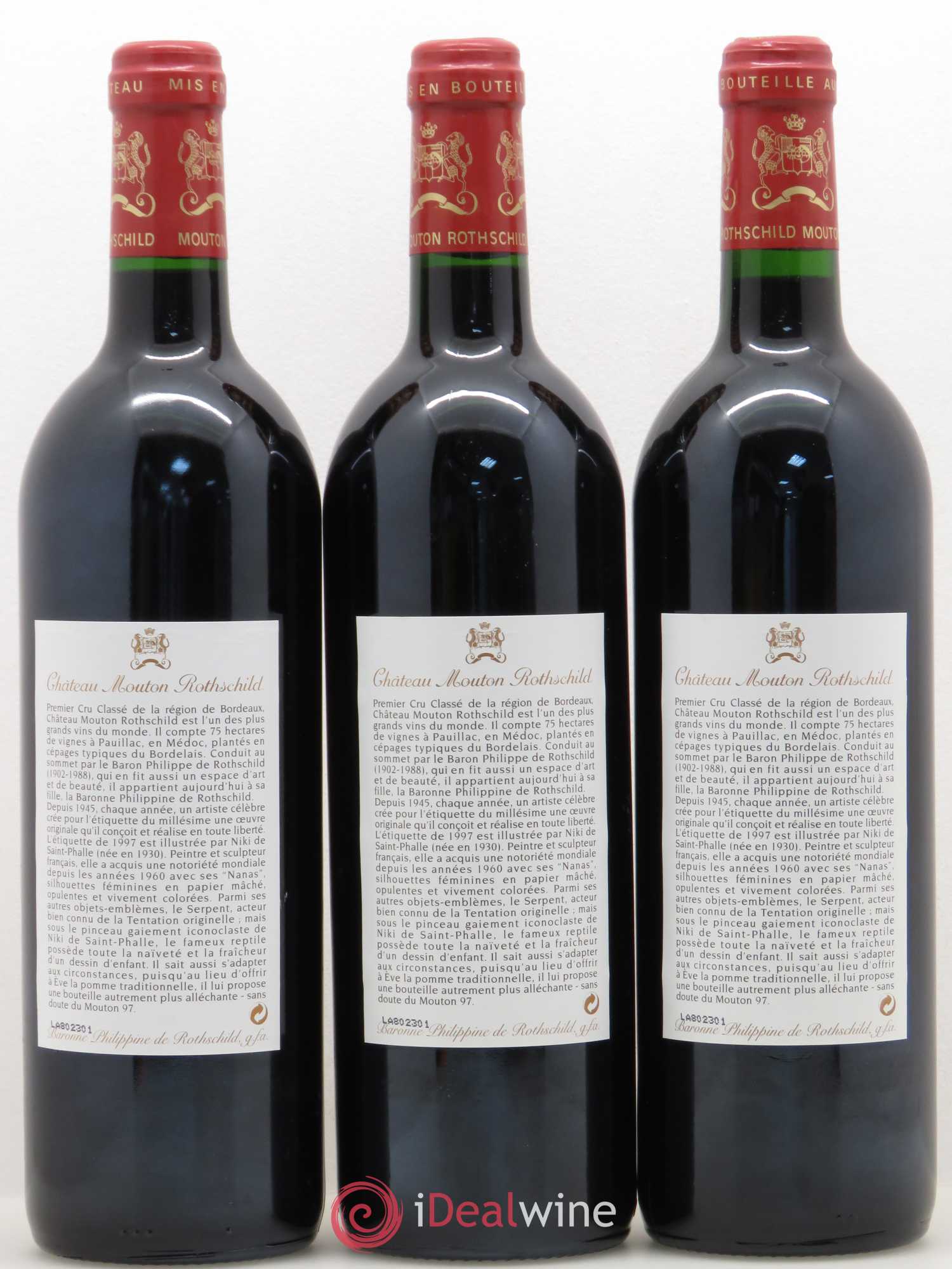Château Mouton Rothschild 1er Grand Cru Classé 1997 - Lot de 12 bouteilles - 4
