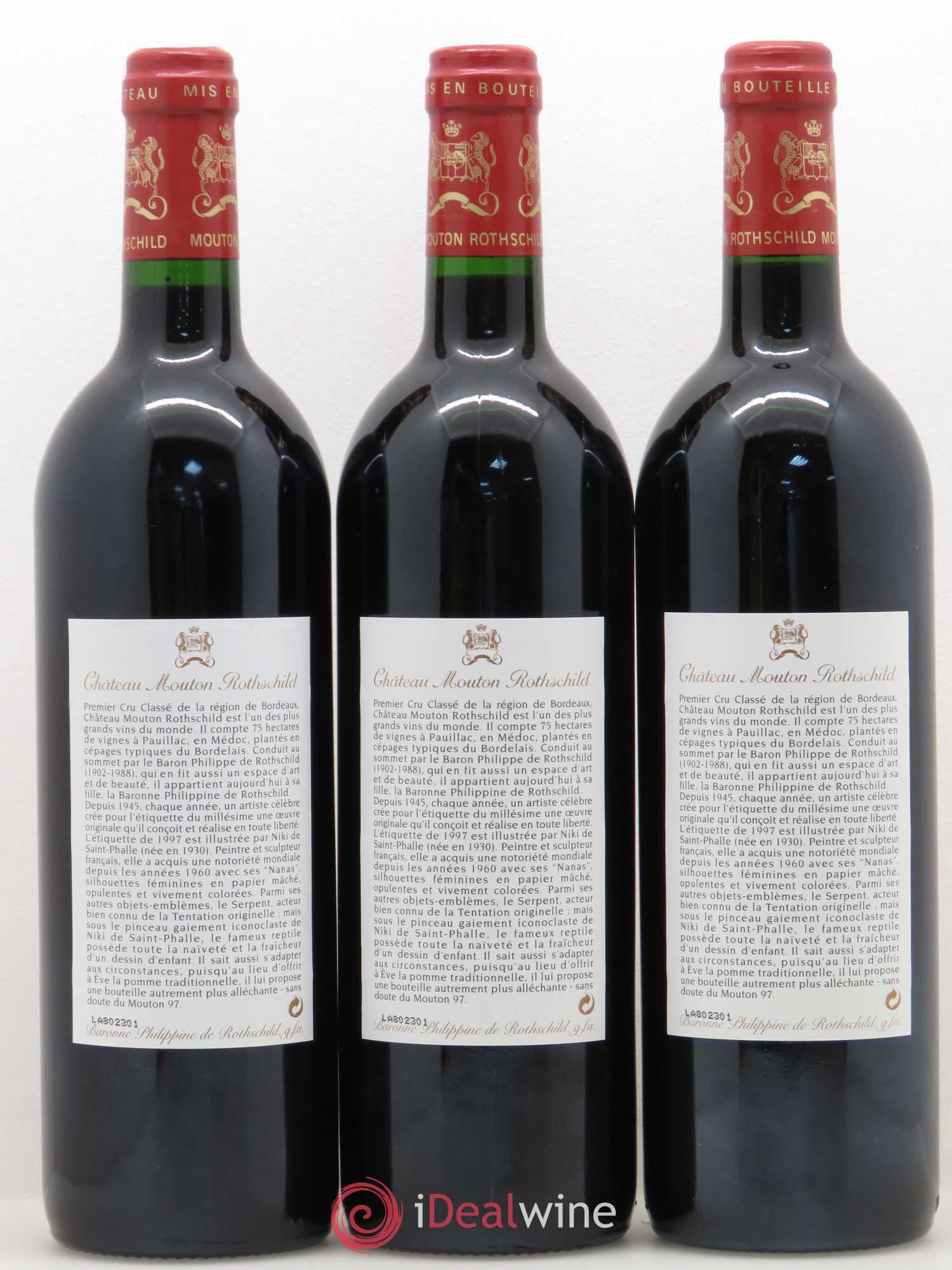 Château Mouton Rothschild 1er Grand Cru Classé 1997 - Lot de 12 bouteilles - 8