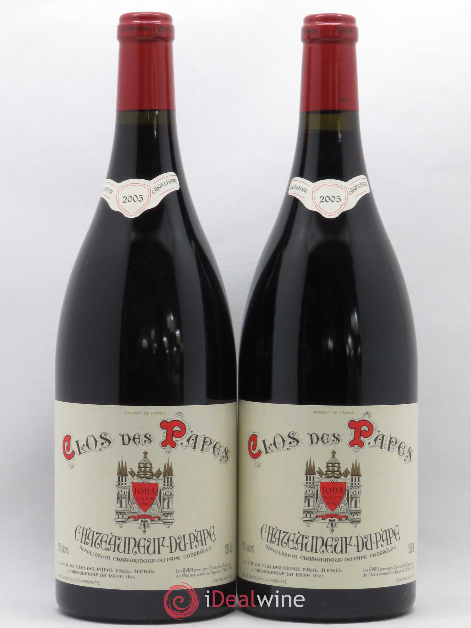 Châteauneuf-du-Pape Clos des Papes - Paul Avril 2005 - Lot de 2 magnums - 0