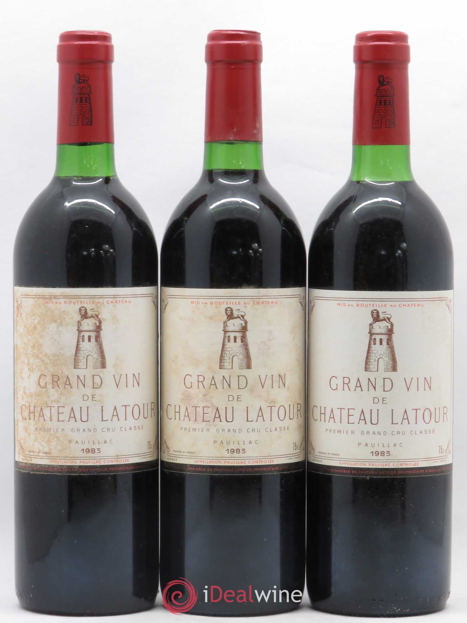 Château Latour 1er Grand Cru Classé 1983 - Lot de 3 bouteilles - 0
