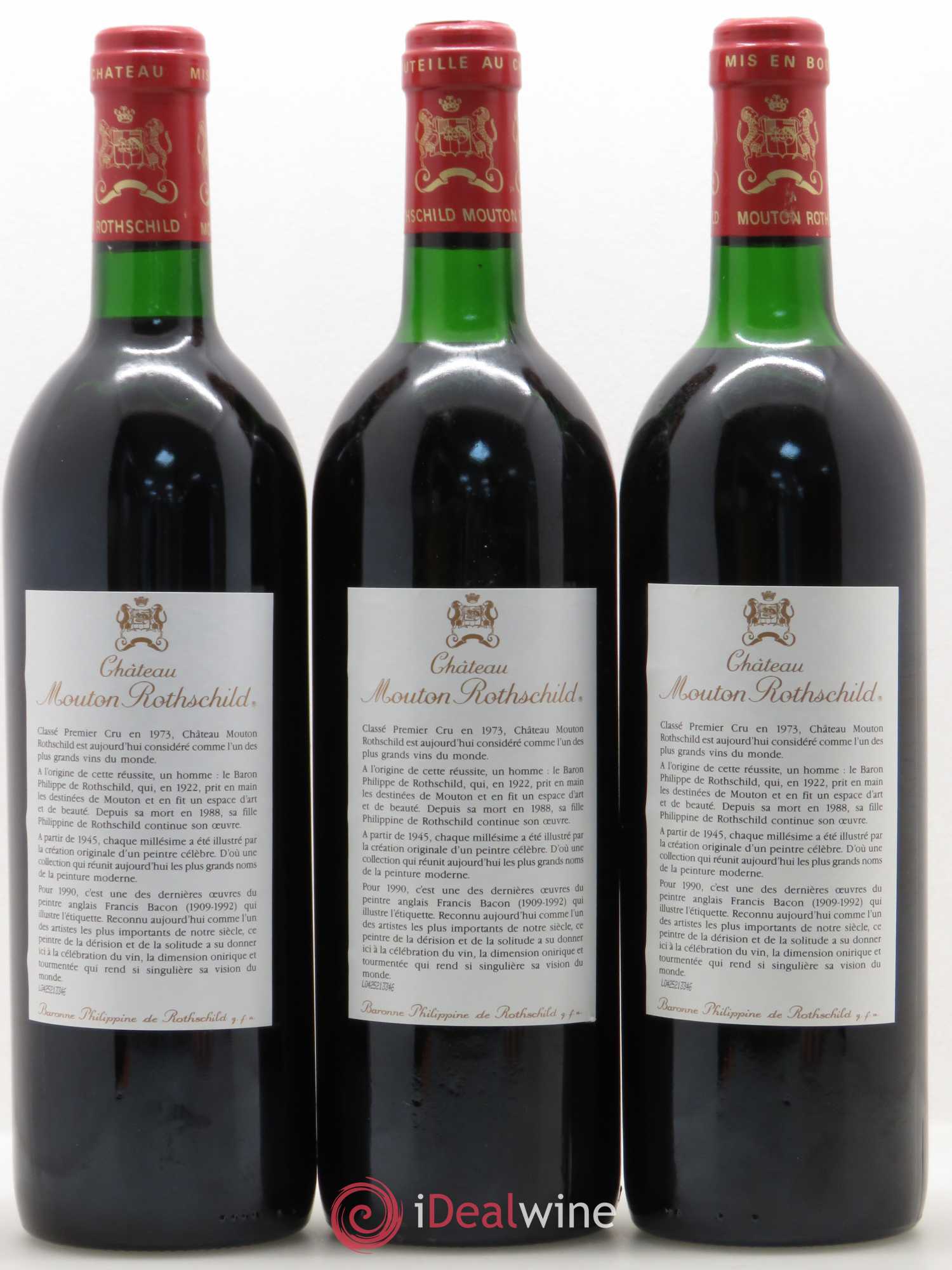 Château Mouton Rothschild 1er Grand Cru Classé 1990 - Lot de 10 bouteilles - 2